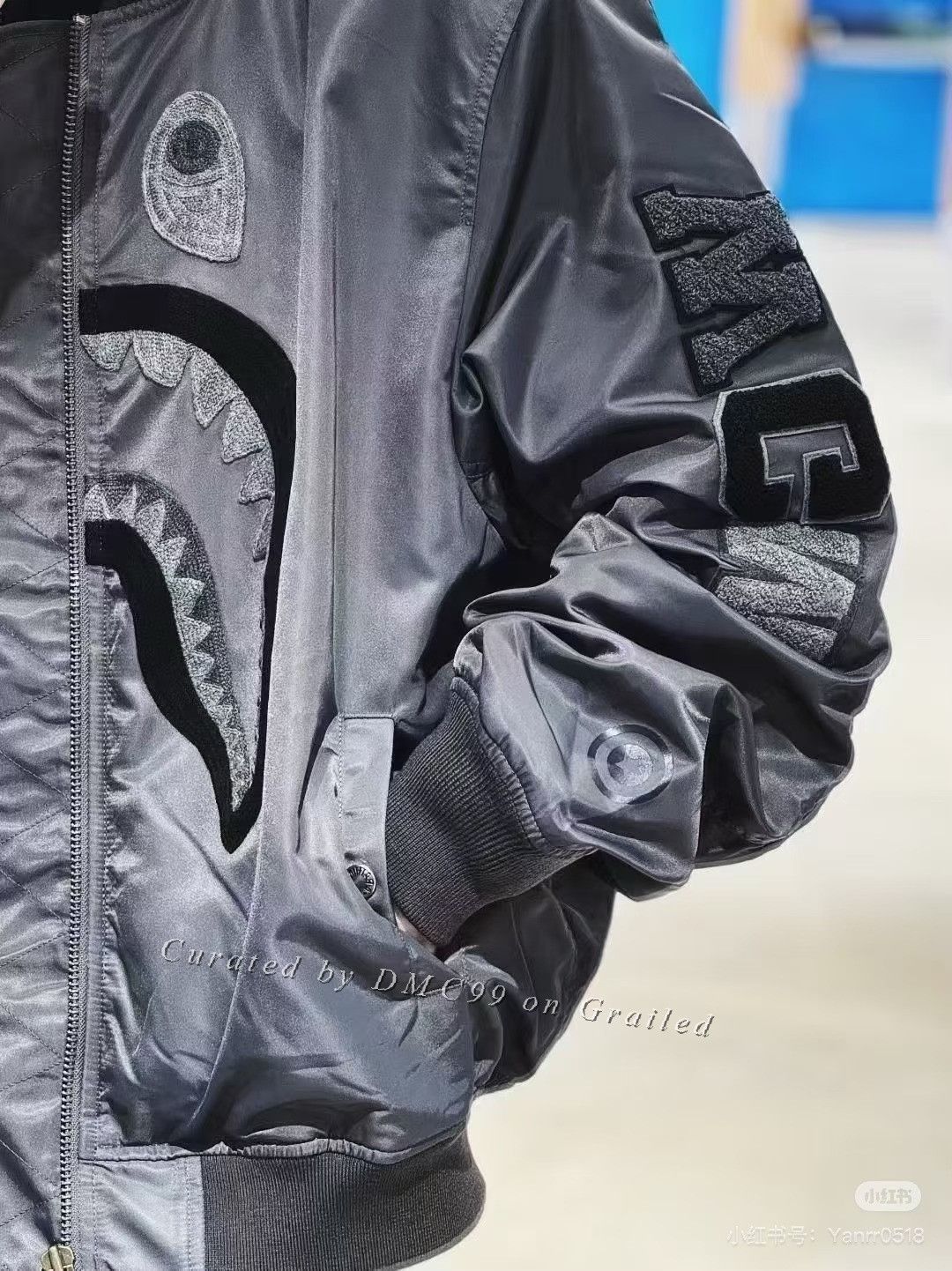 Bape Bape Embroidered Shark Logo Pilot Jacket Size US L / EU 52-54 / 3 - 5 Thumbnail