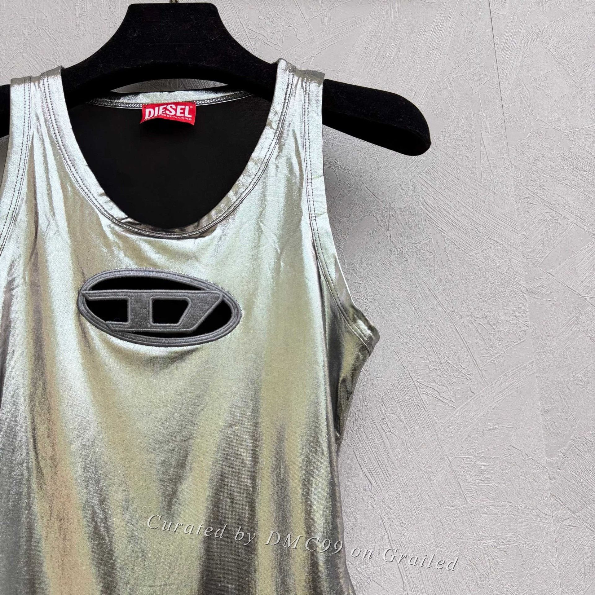 Diesel Diesel Silver Metallic Hollow Embroidery Vest Size US XS / EU 42 / 0 - 2 Thumbnail