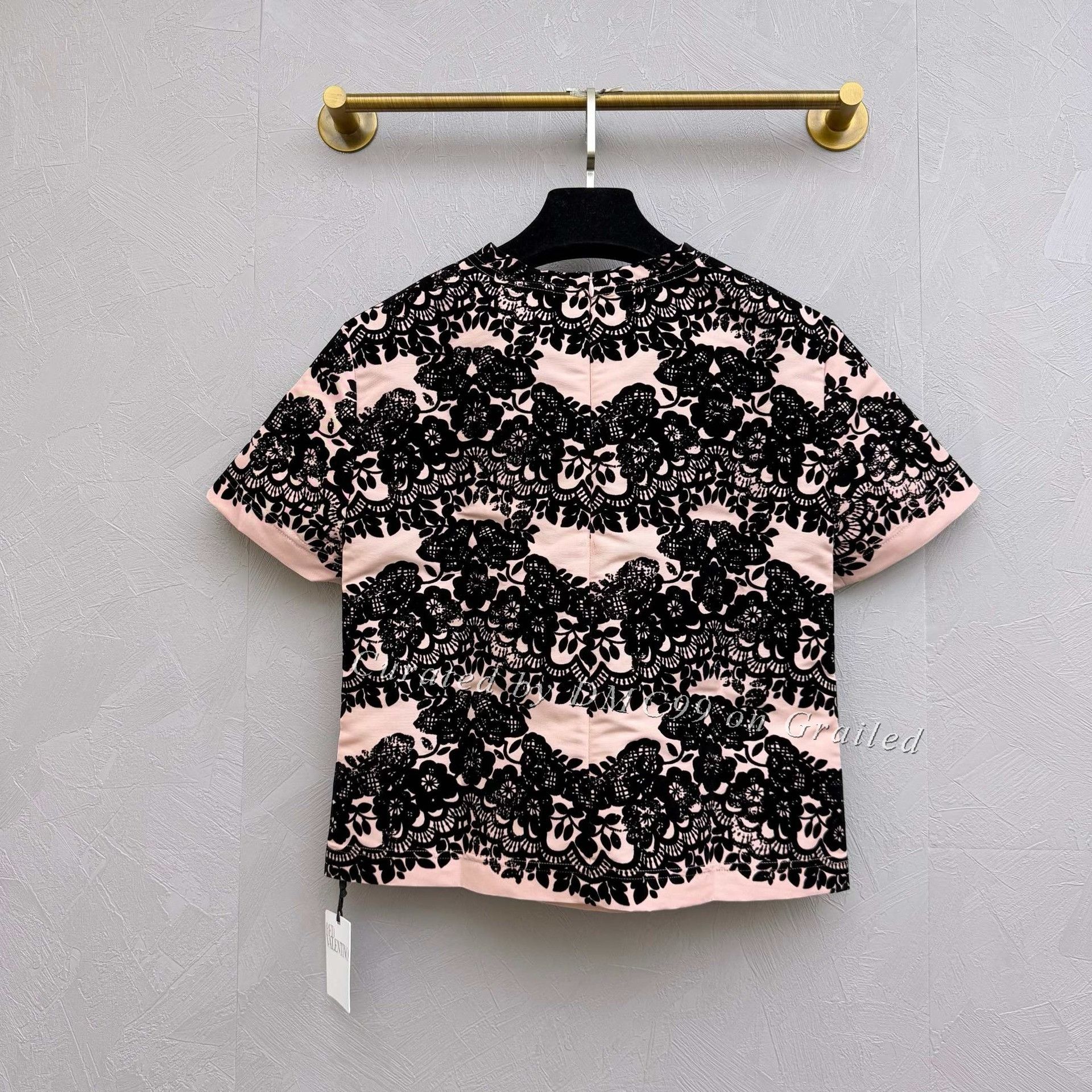Valentino Valentino Flocked Floral Patchwork Short Top Size S / US 4 / IT 40 - 2 Thumbnail