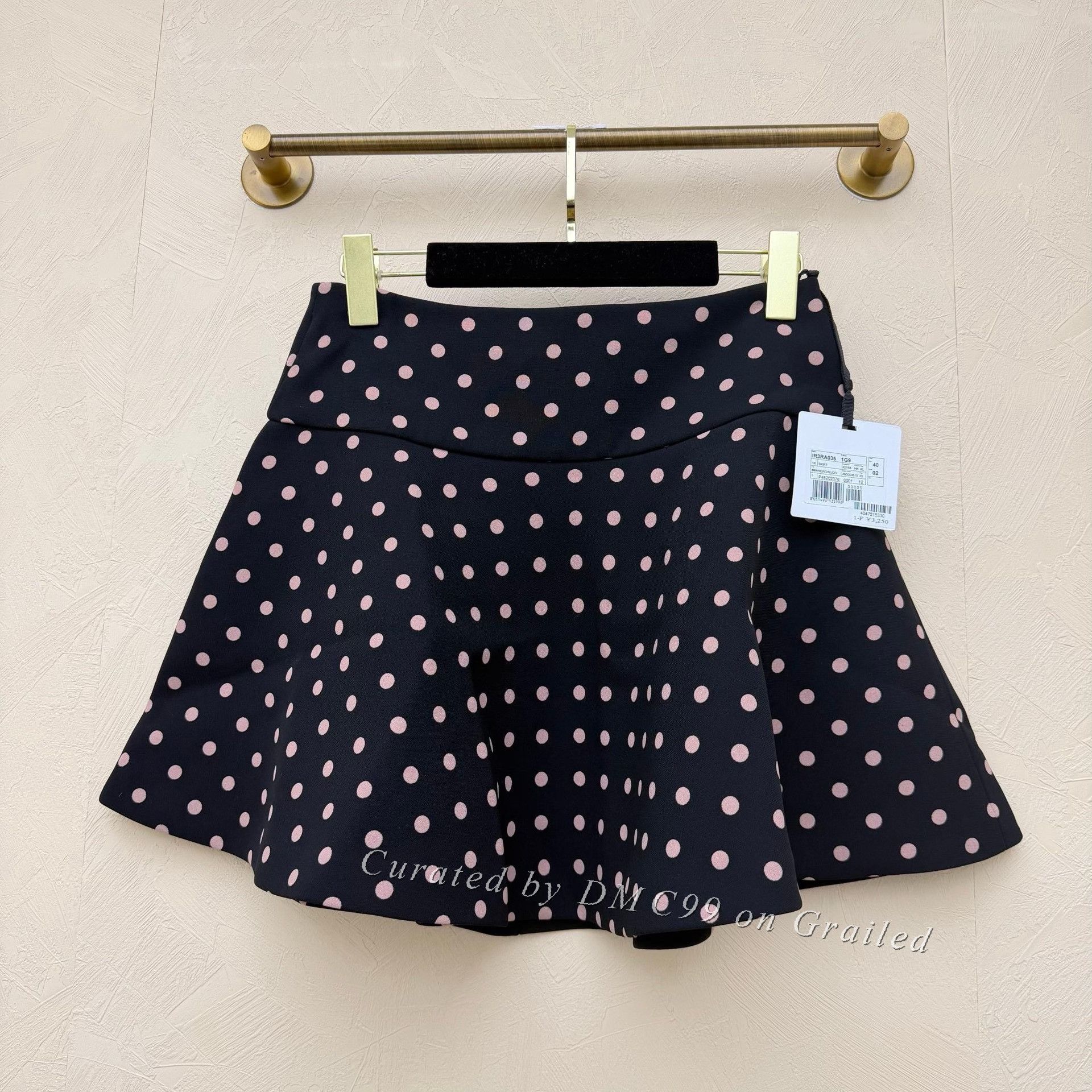 Valentino Valentino Polka Dot Mini Skirt Size 40" / US 18 - 2 Thumbnail