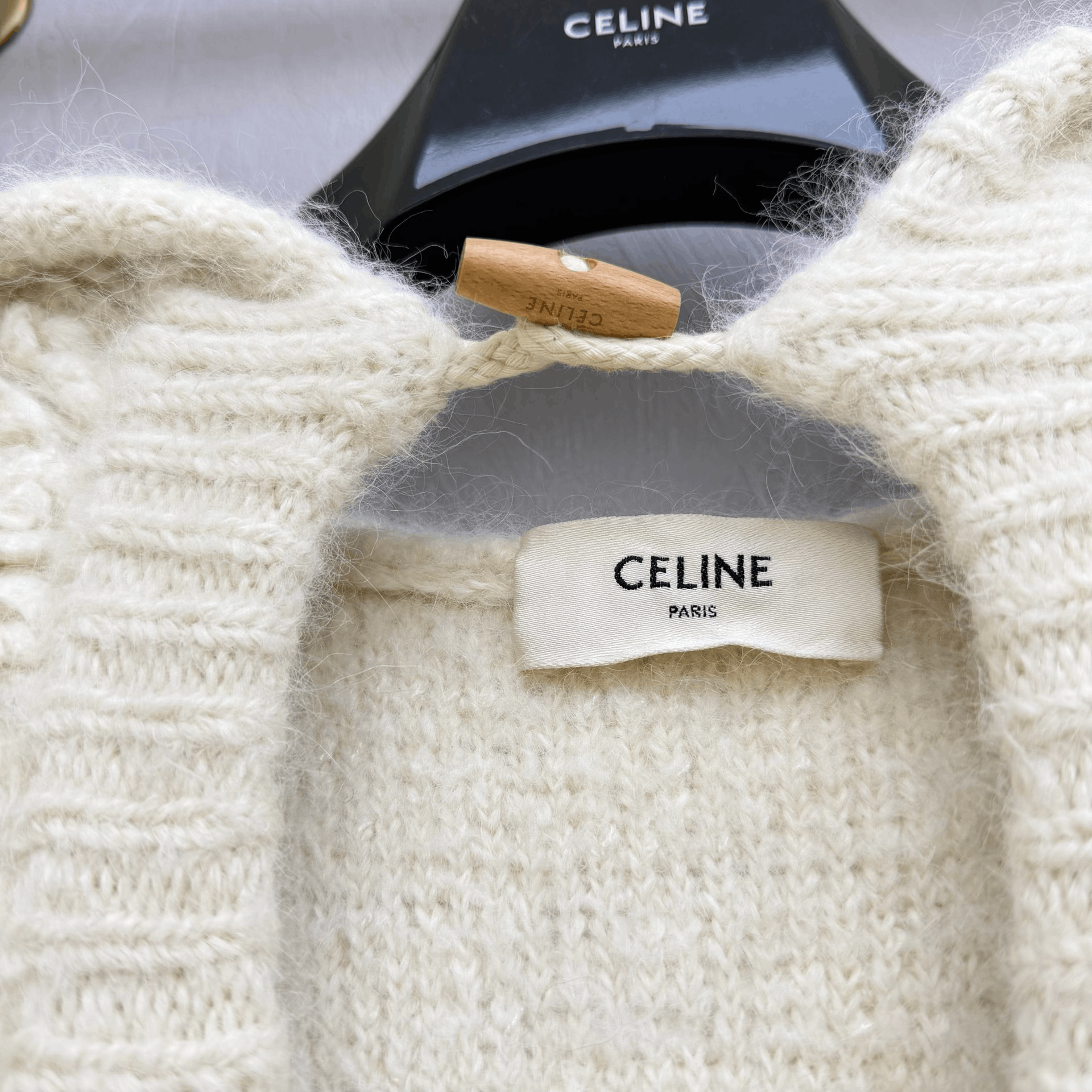 Celine Celine Cream White Alpaca Teddy Coat Size S / US 4 / IT 40 - 2 Thumbnail