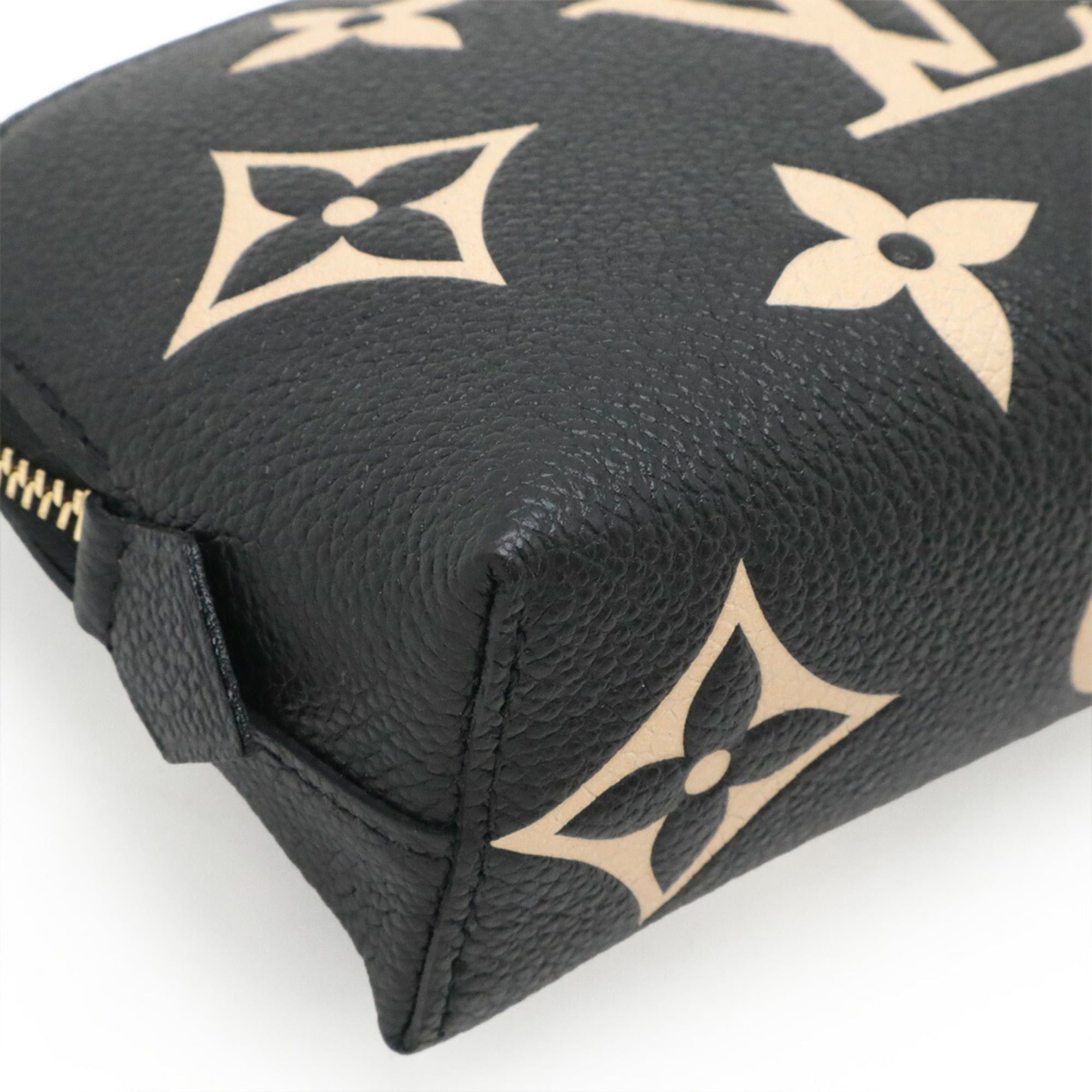 Louis Vuitton Louis Vuitton Monogram Empreinte Pochette Tick Bicolor Black Beige M59086 Size ONE SIZE - 4 Thumbnail