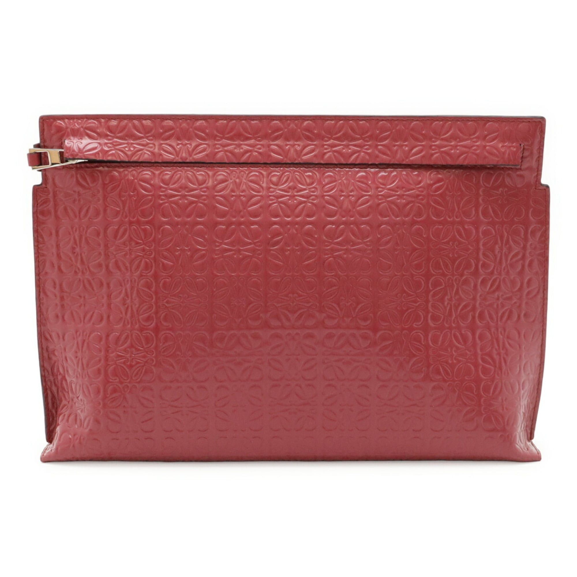 Loewe LOEWE Repeat Anagram T Pouch Clutch Bag Second Multi Patent Leather Fuchsia Pink Size ONE SIZE - 2 Thumbnail