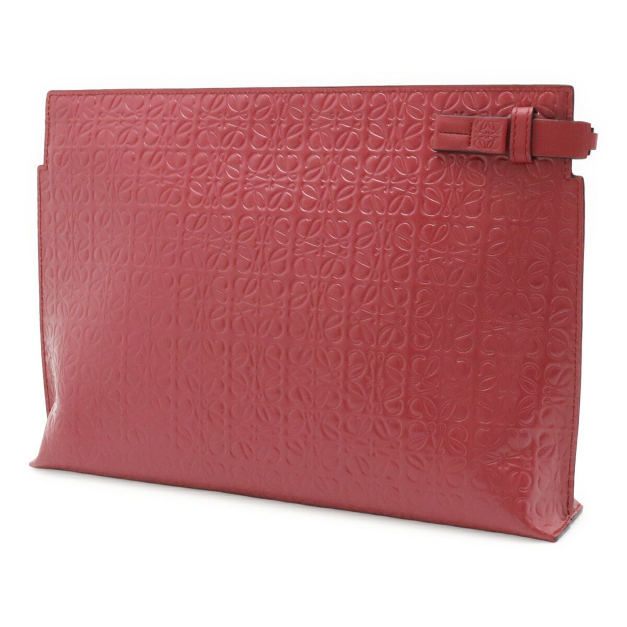 Loewe LOEWE Repeat Anagram T Pouch Clutch Bag Second Multi Patent Leather Fuchsia Pink Size ONE SIZE - 3 Thumbnail