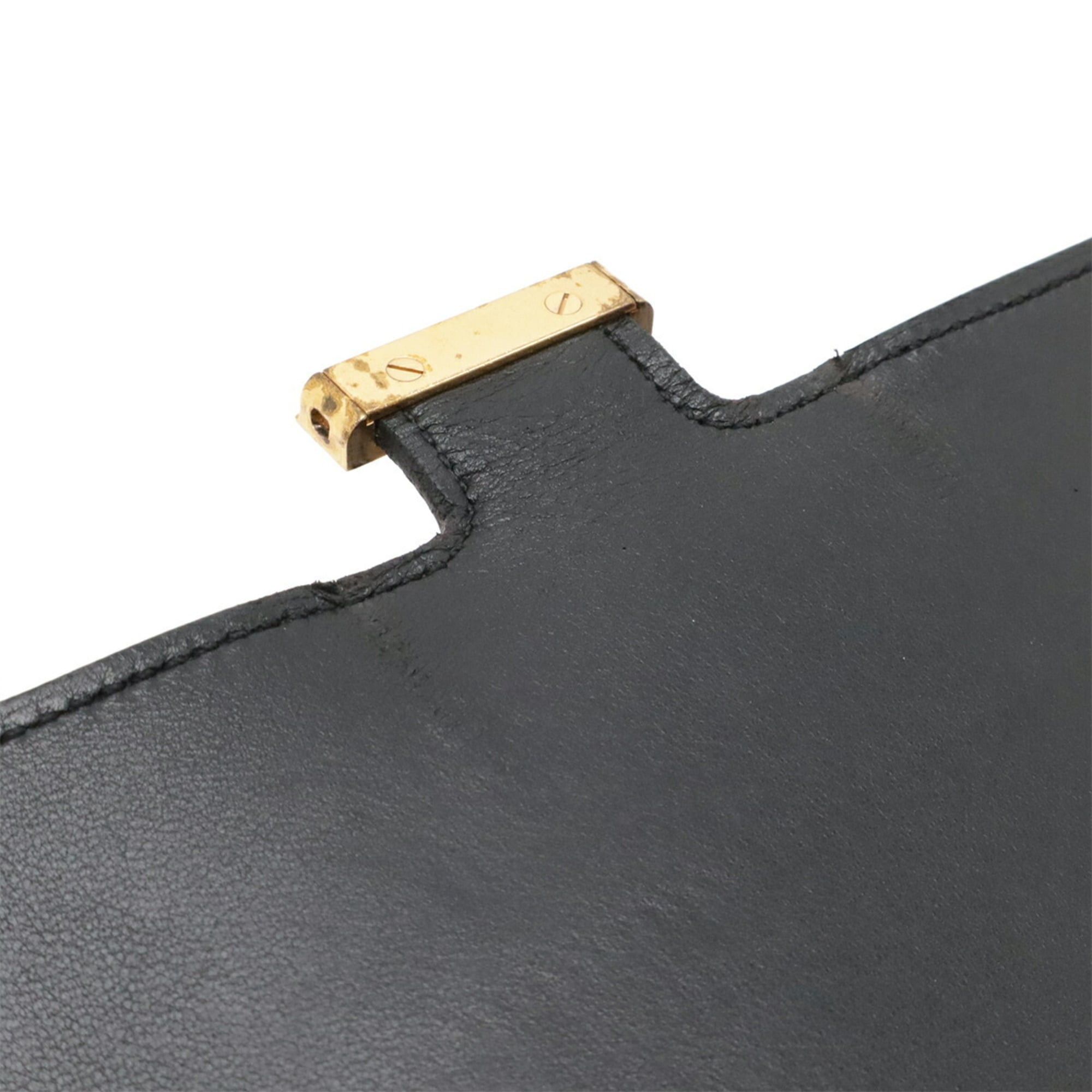 Hermes HERMES Constance Long Flap Wallet, Bi-fold Veau Epsom Leather, Black/Pink, C Stamp Size ONE SIZE - 10 Thumbnail