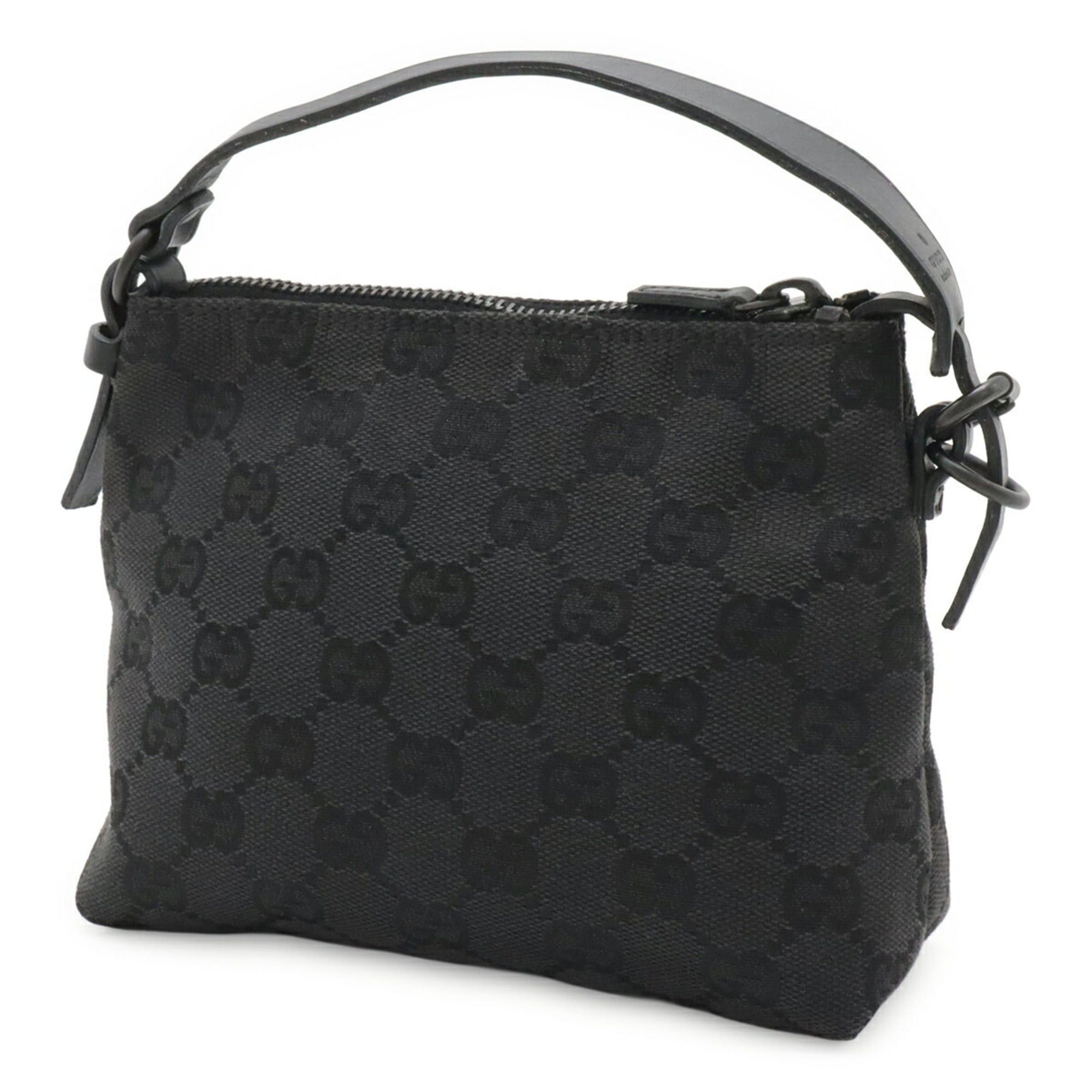 Gucci GUCCI GG Canvas Handbag Pouch Sub-bag - Black 101634 Size ONE SIZE - 3 Thumbnail