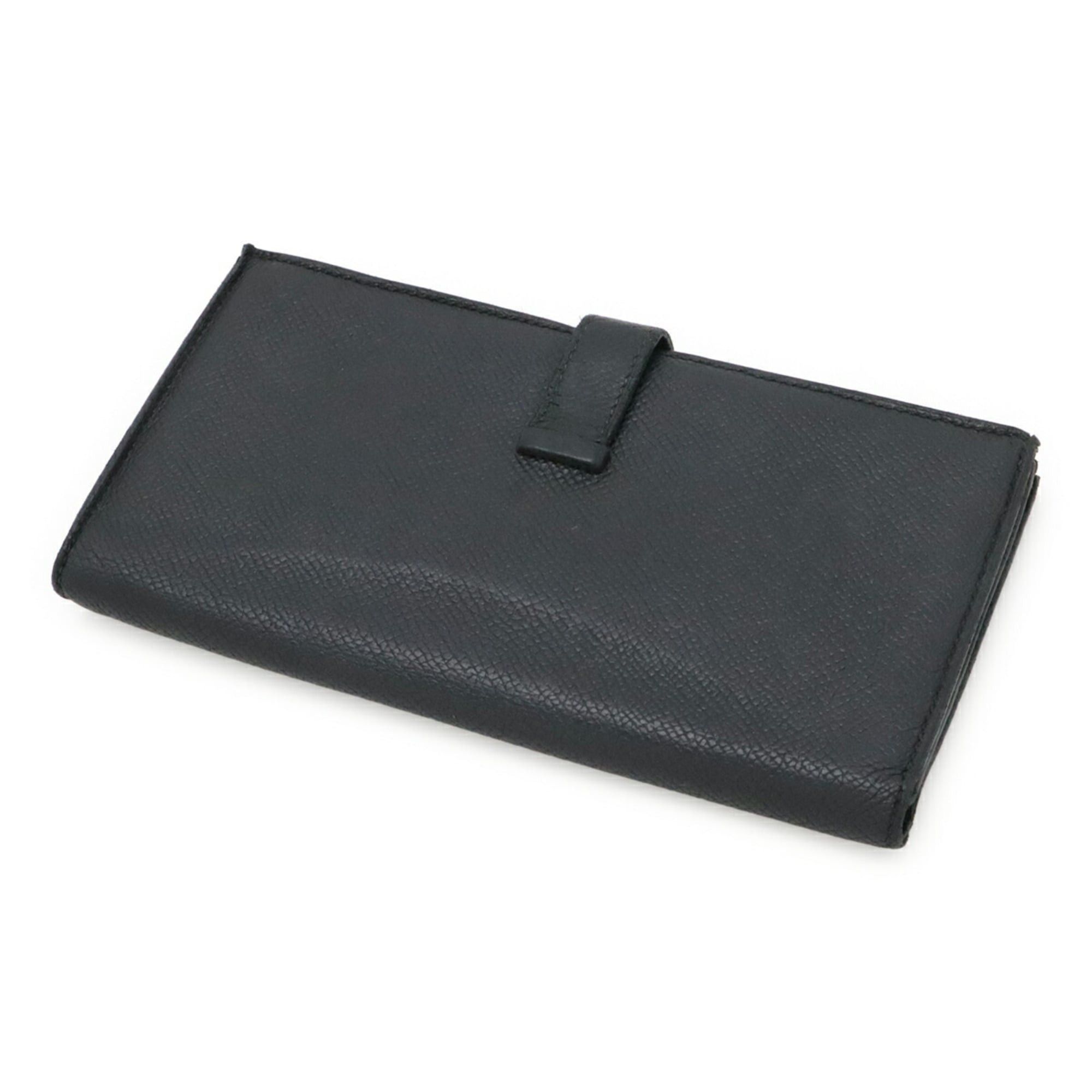 Hermes HERMES Bearn Soufflé Bi-fold Long Wallet, Veau Epsom Leather, Black, T Stamp Size ONE SIZE - 3 Thumbnail
