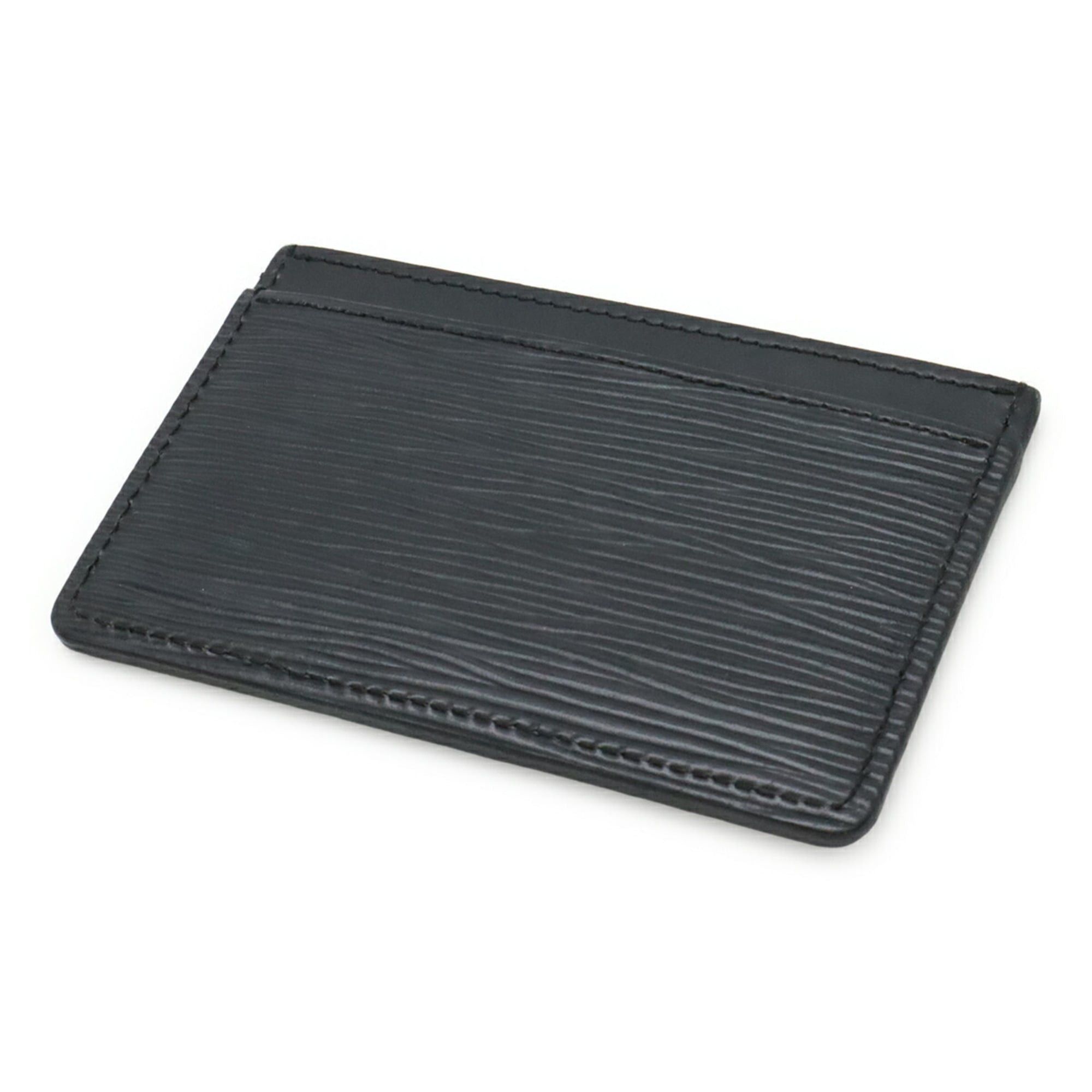 Louis Vuitton Louis Vuitton Epi Portecarte Simple Business Card Holder/Card Case/Pass Case Holder Noir Black M63512 Size ONE SIZE - 3 Thumbnail