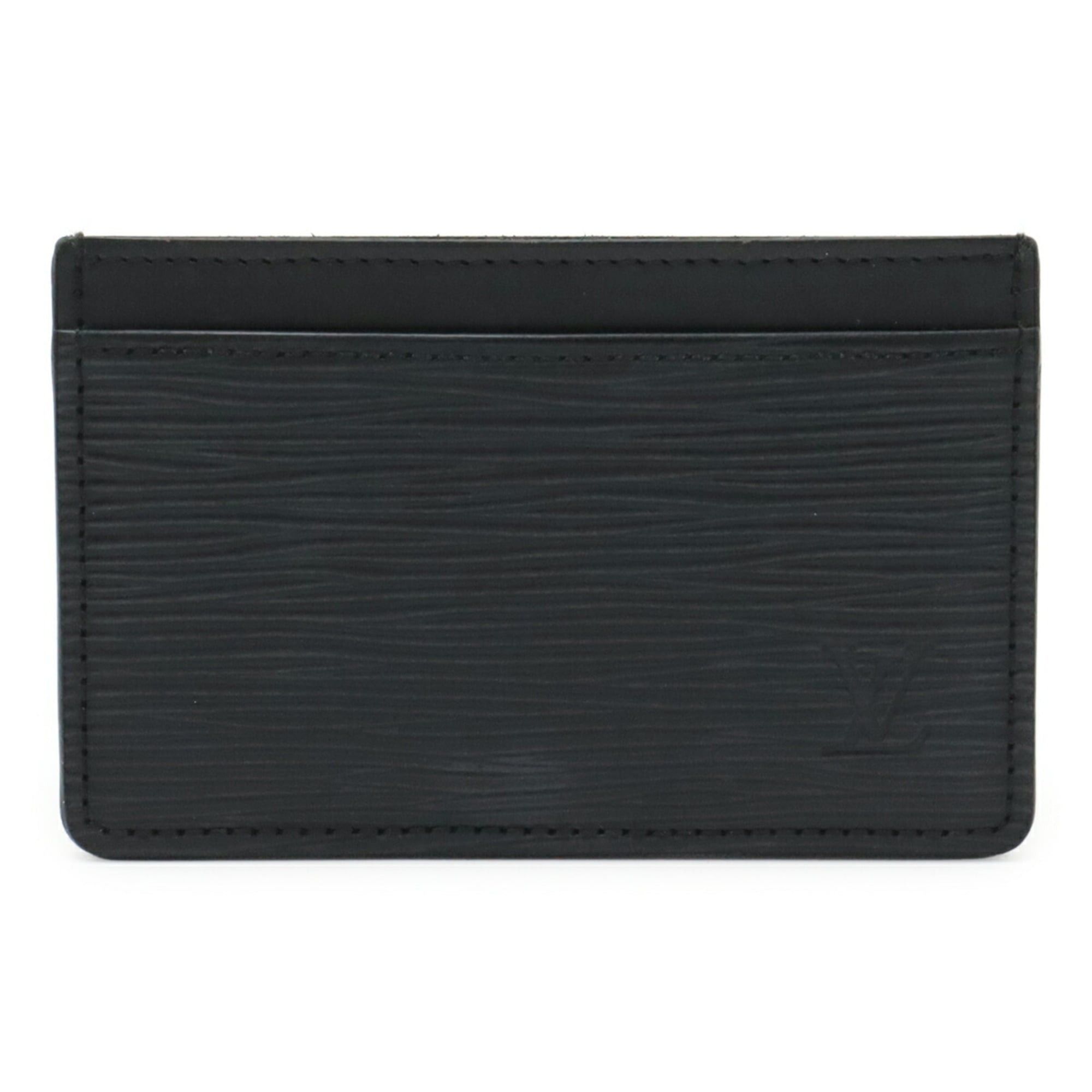 Louis Vuitton Louis Vuitton Epi Portecarte Simple Business Card Holder/Card Case/Pass Case Holder Noir Black M63512 Size ONE SIZE - 2 Thumbnail