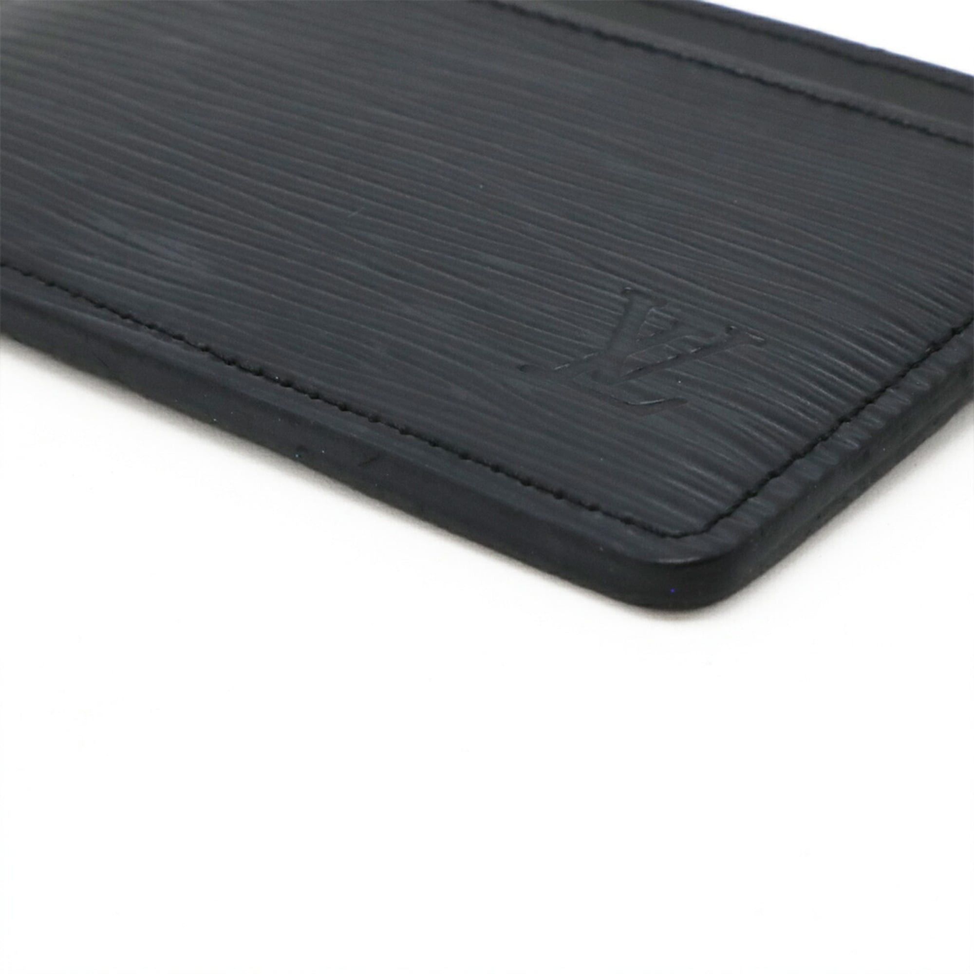 Louis Vuitton Louis Vuitton Epi Portecarte Simple Business Card Holder/Card Case/Pass Case Holder Noir Black M63512 Size ONE SIZE - 4 Thumbnail