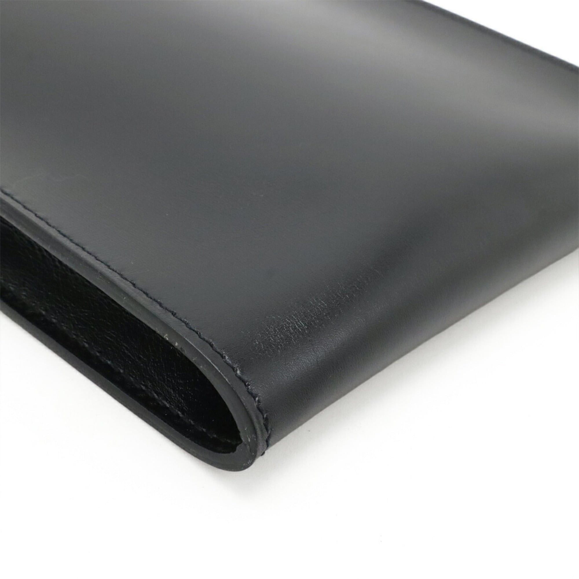 Hermes Hermes Onimetou Shoulder Bag Pochette Leather Black Size ONE SIZE - 4 Thumbnail