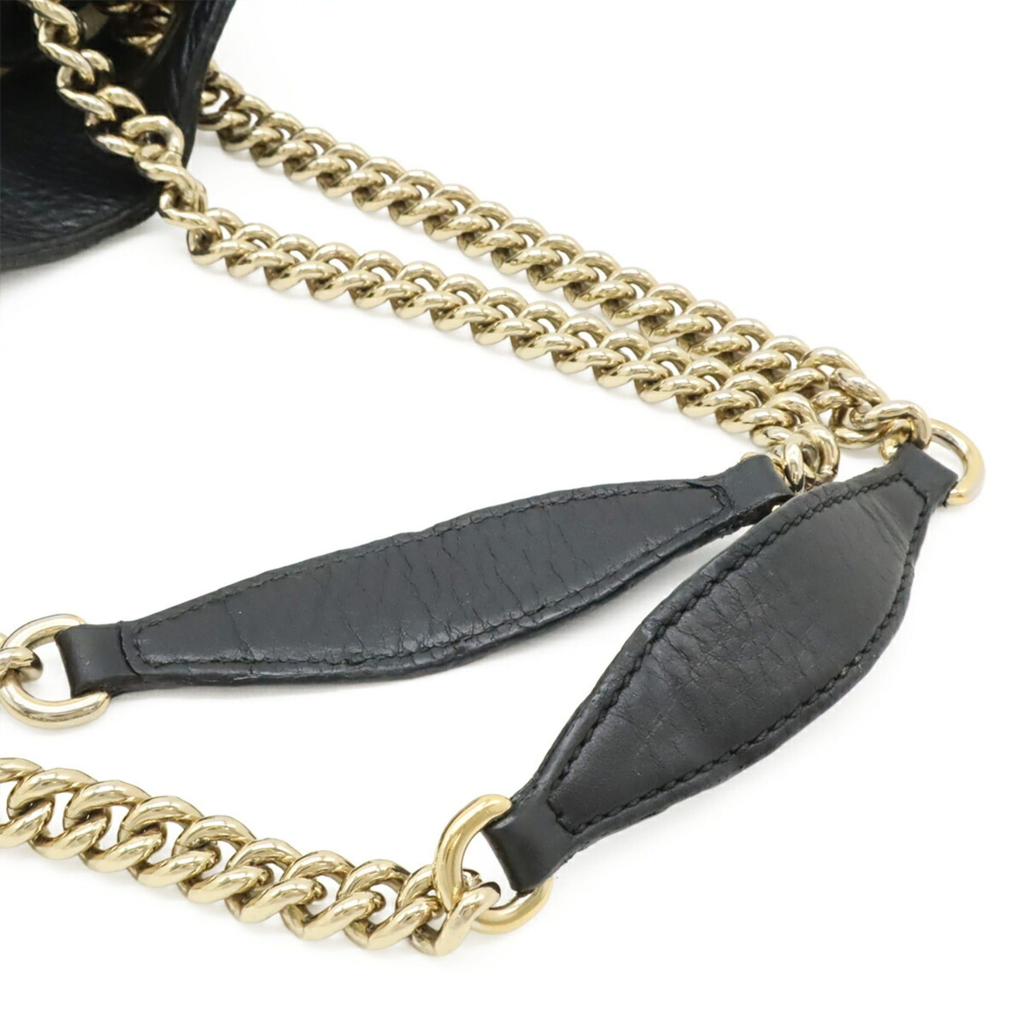 Gucci GUCCI Soho Interlocking G Chain Bag Shoulder Tote Leather Black 308982 Size ONE SIZE - 5 Thumbnail