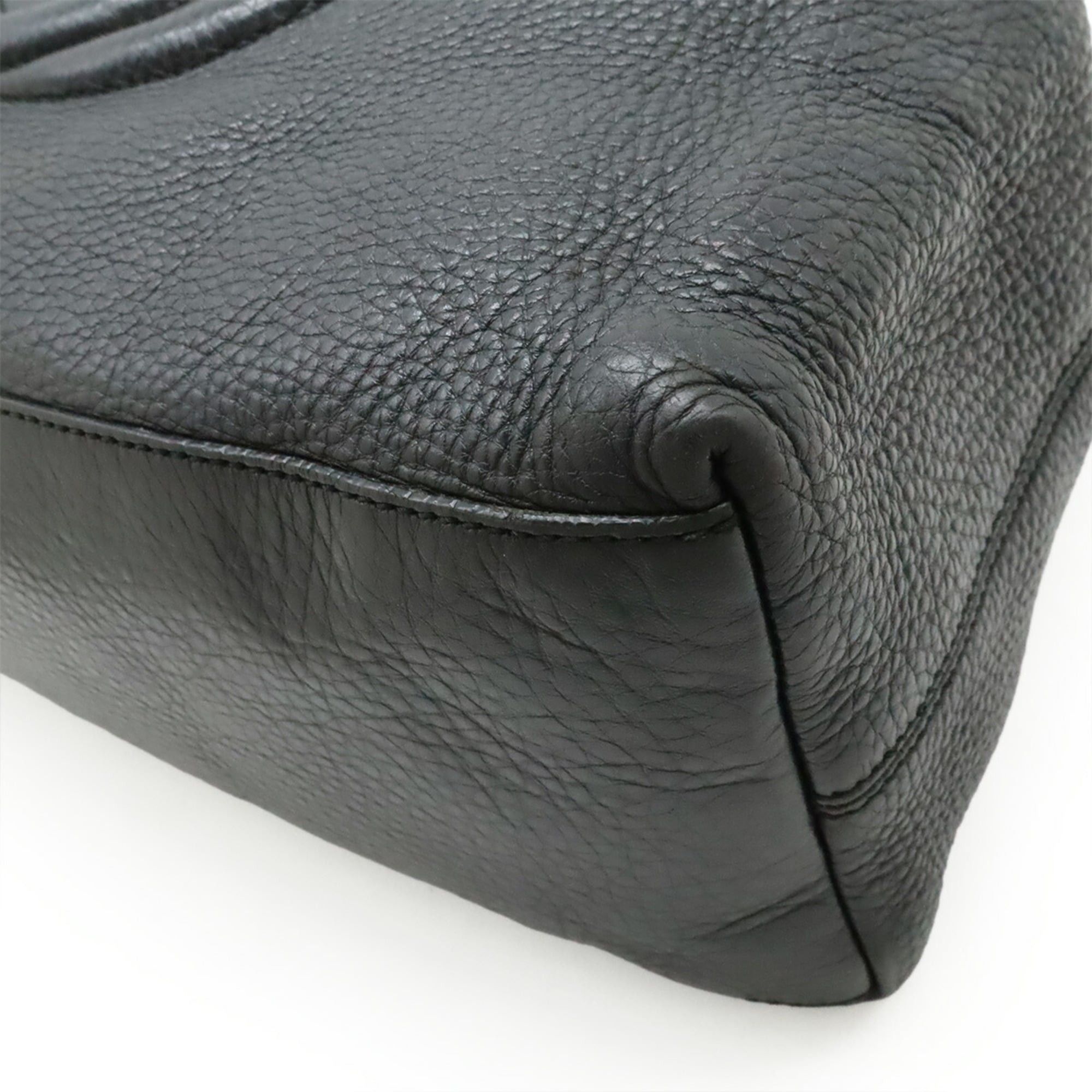 Gucci GUCCI Soho Interlocking G Chain Bag Shoulder Tote Leather Black 308982 Size ONE SIZE - 4 Thumbnail