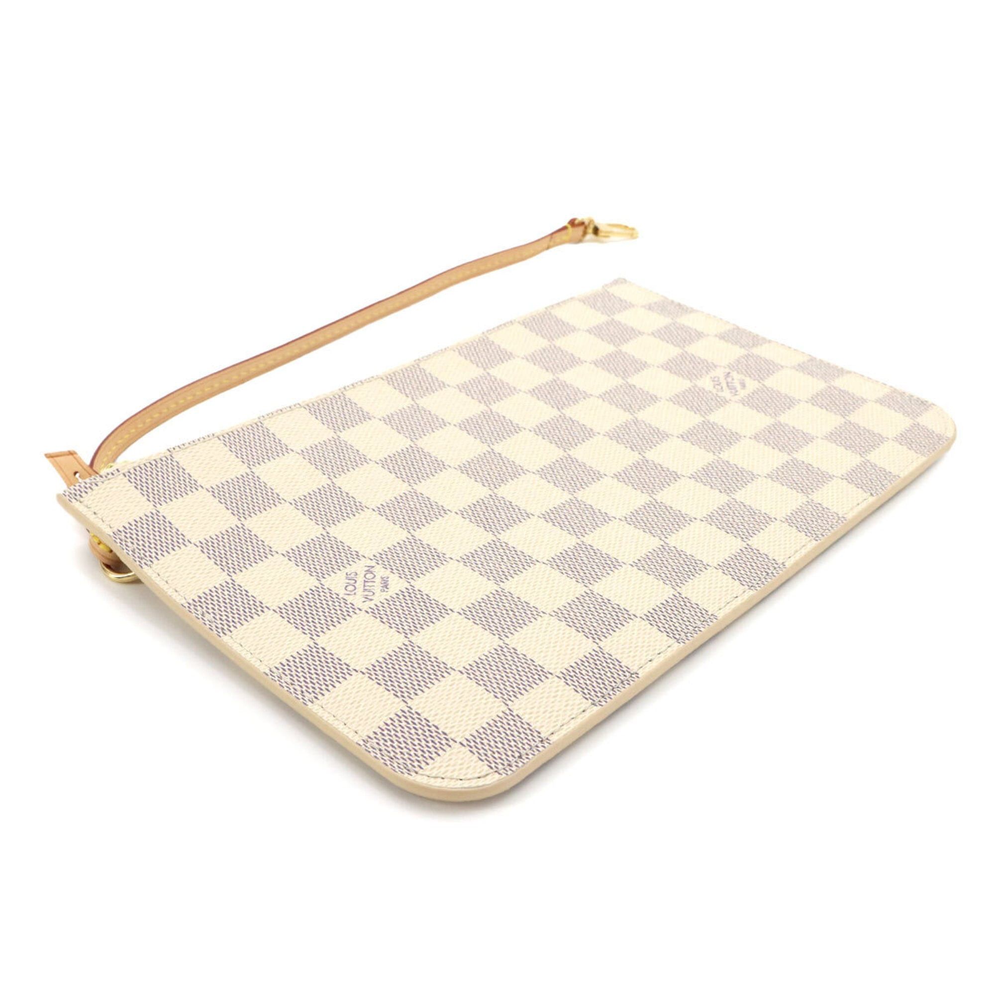 Louis Vuitton Louis Vuitton Damier Azur Handbag Pouch, Beige with Gold Hardware. Size ONE SIZE - 3 Thumbnail