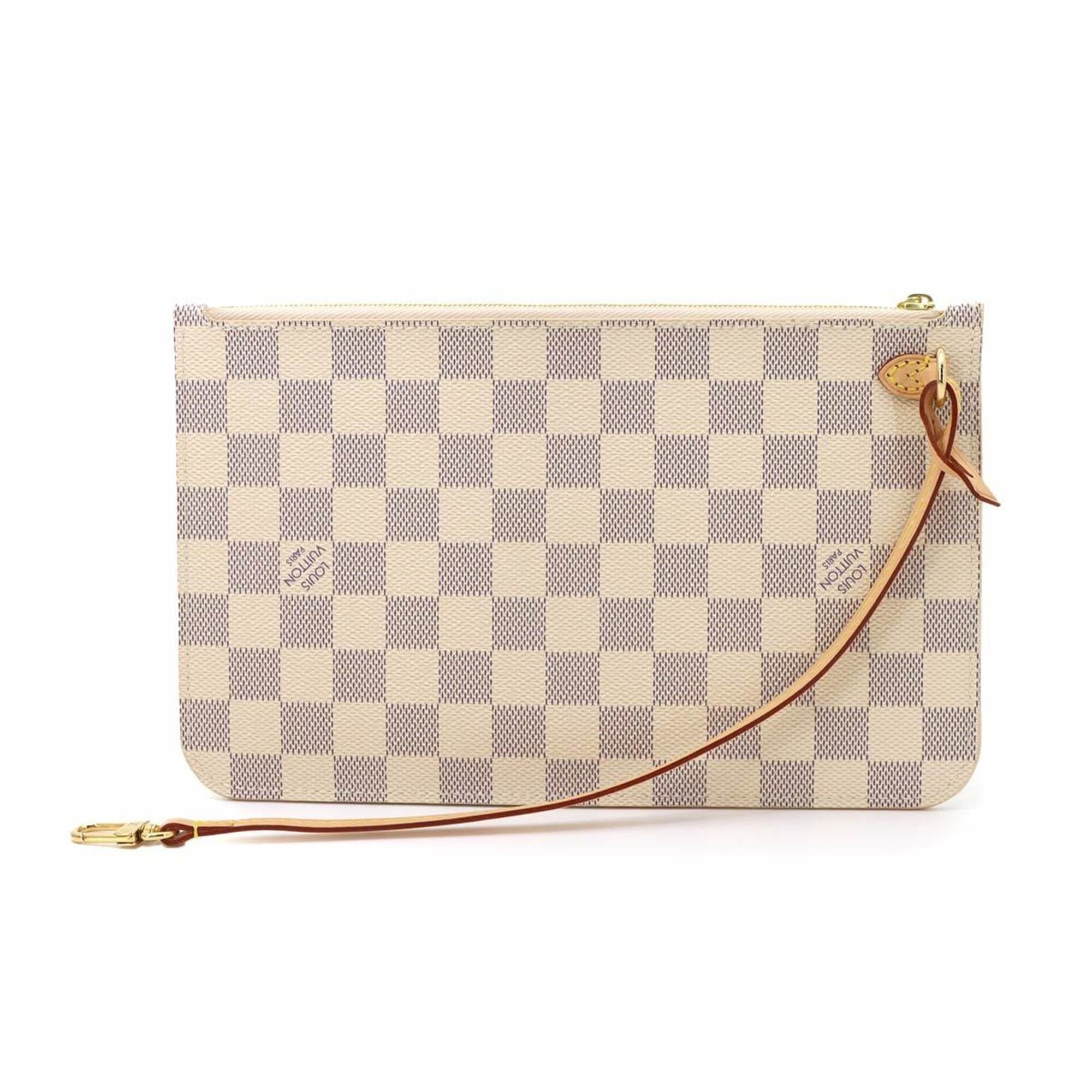 Louis Vuitton Louis Vuitton Damier Azur Handbag Pouch, Beige with Gold Hardware. Size ONE SIZE - 2 Thumbnail