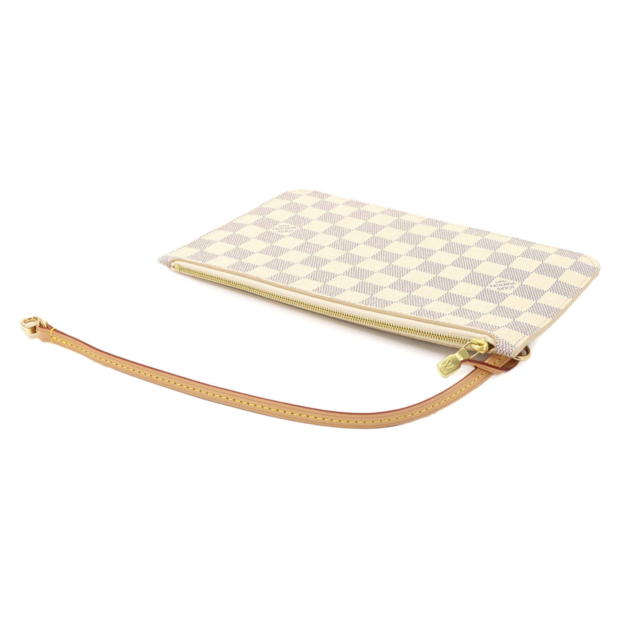 Louis Vuitton Louis Vuitton Damier Azur Handbag Pouch, Beige with Gold Hardware. Size ONE SIZE - 4 Thumbnail