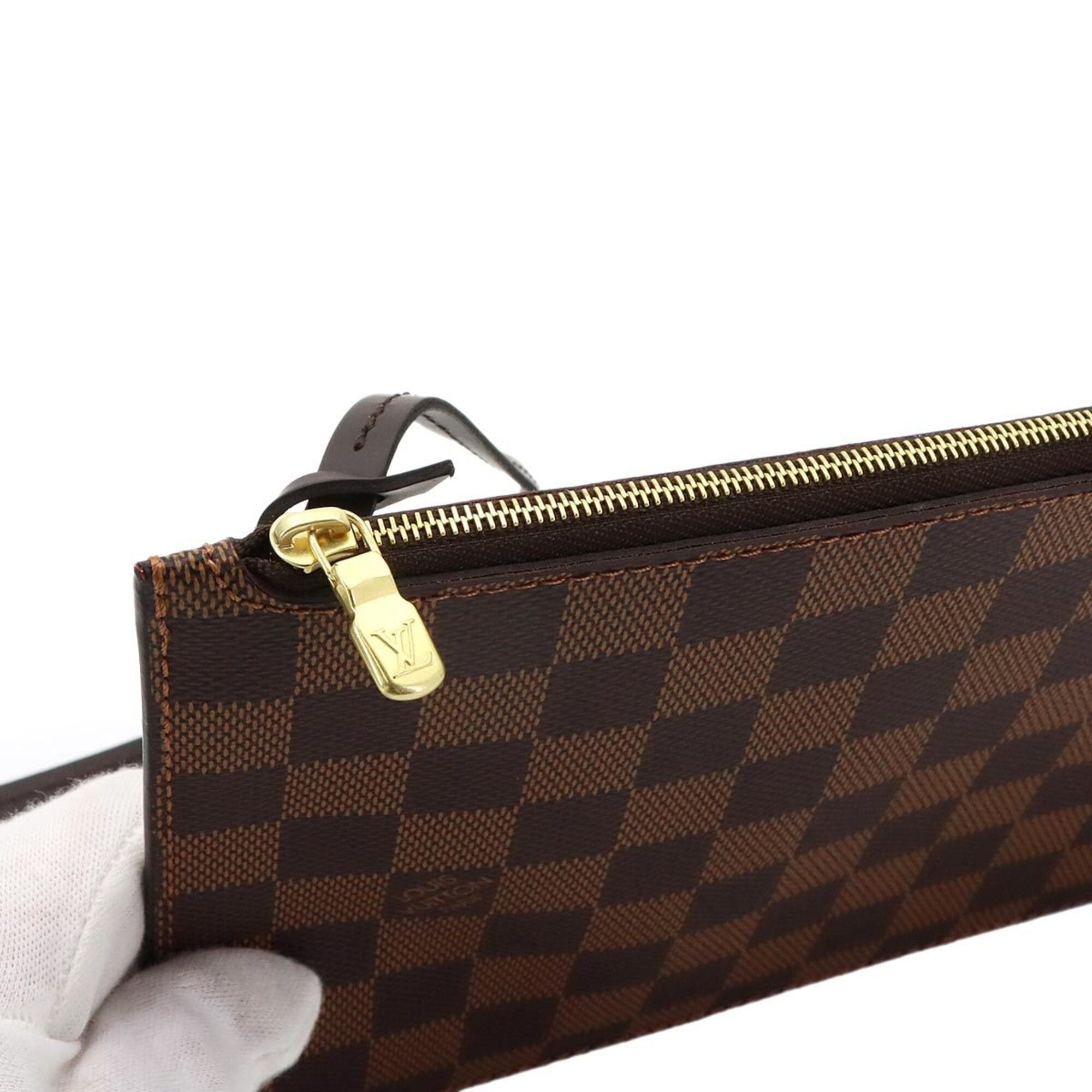 Louis Vuitton Louis Vuitton Damier Neverfull Handbag Pouch, Ebene Leather, Gold Hardware. Size ONE SIZE - 7 Thumbnail