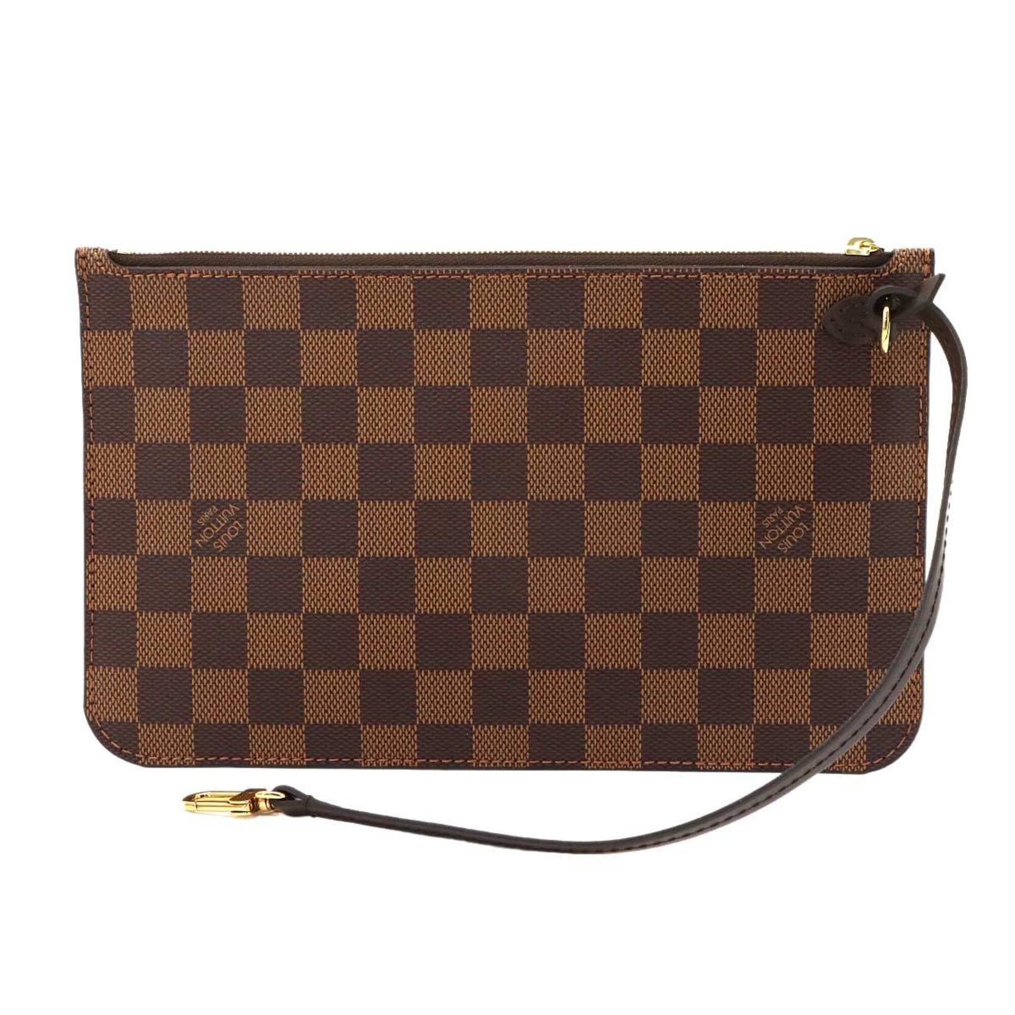 Louis Vuitton Louis Vuitton Damier Neverfull Handbag Pouch, Ebene Leather, Gold Hardware. Size ONE SIZE - 2 Thumbnail