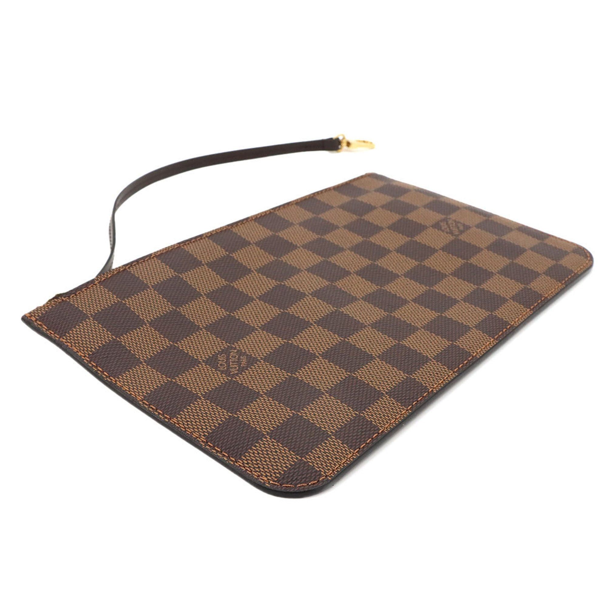 Louis Vuitton Louis Vuitton Damier Neverfull Handbag Pouch, Ebene Leather, Gold Hardware. Size ONE SIZE - 3 Thumbnail