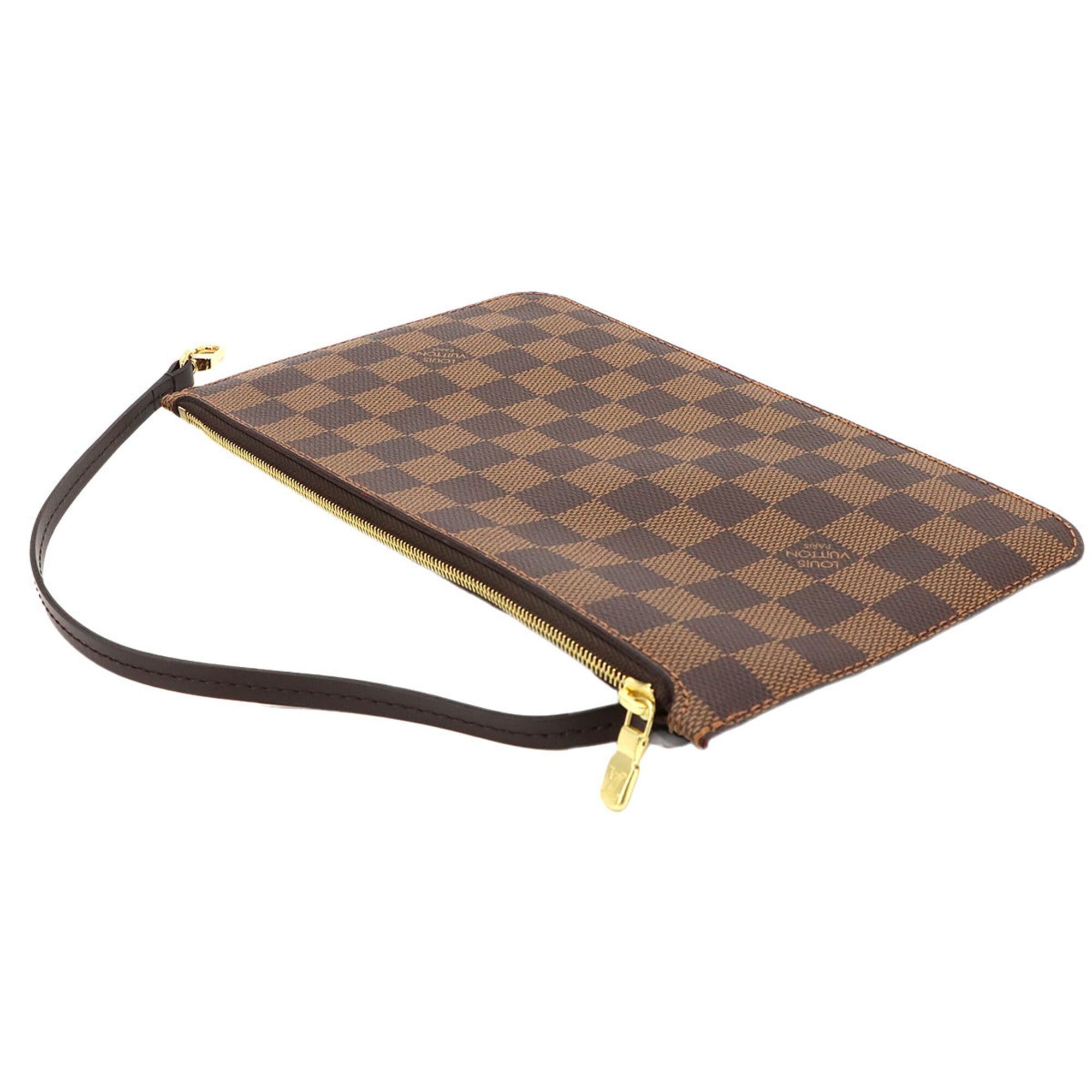 Louis Vuitton Louis Vuitton Damier Neverfull Handbag Pouch, Ebene Leather, Gold Hardware. Size ONE SIZE - 4 Thumbnail