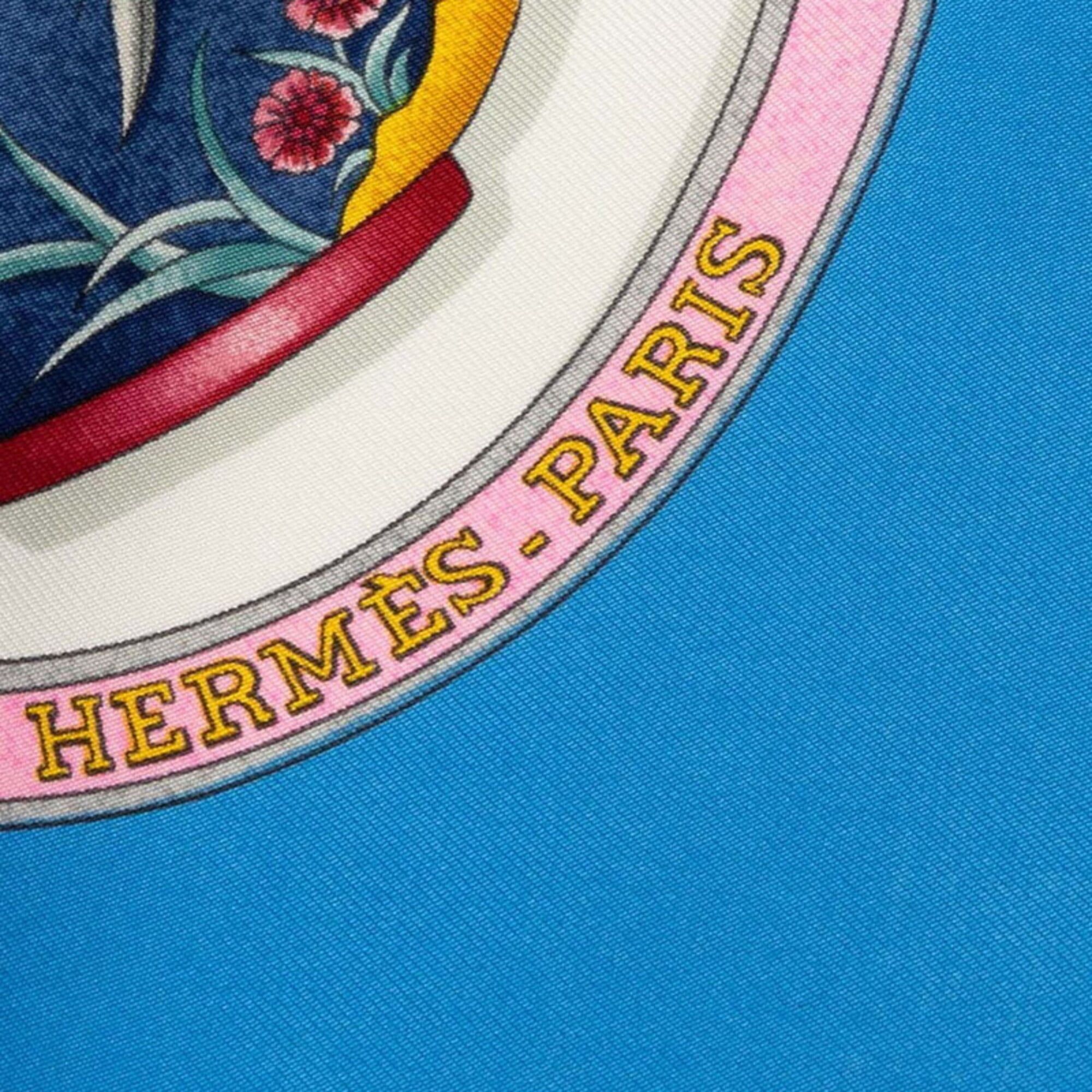Hermes Hermes Carre 90 Qu'importe le flacon Perfume Bottle Scarf Muffler White Multicolor Silk Women's HERMES Size ONE SIZE - 7 Thumbnail