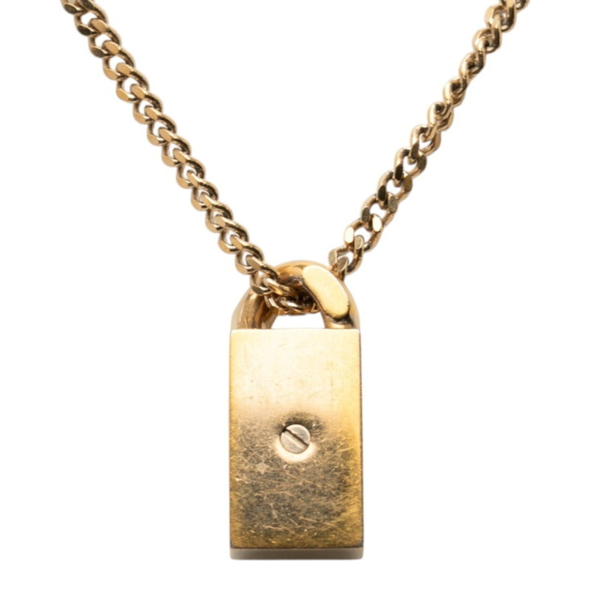 Chanel Chanel Coco Mark Necklace, Gold Plated, Rhinestones, Women's CHANEL Size ONE SIZE - 2 Thumbnail