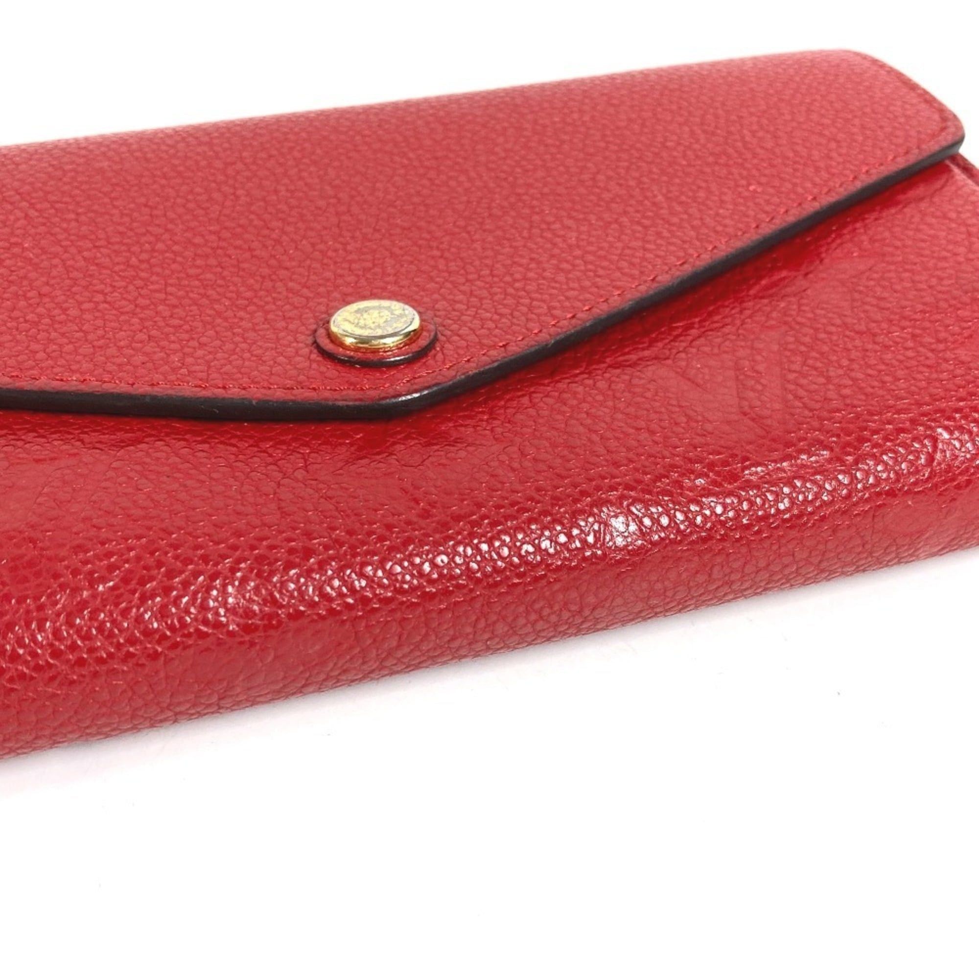 Louis Vuitton LOUIS VUITTON M61181 Monogram Empreinte Portefeuille Sarah Long Wallet Flap Leather Men's Women's Red Size ONE SIZE - 5 Thumbnail