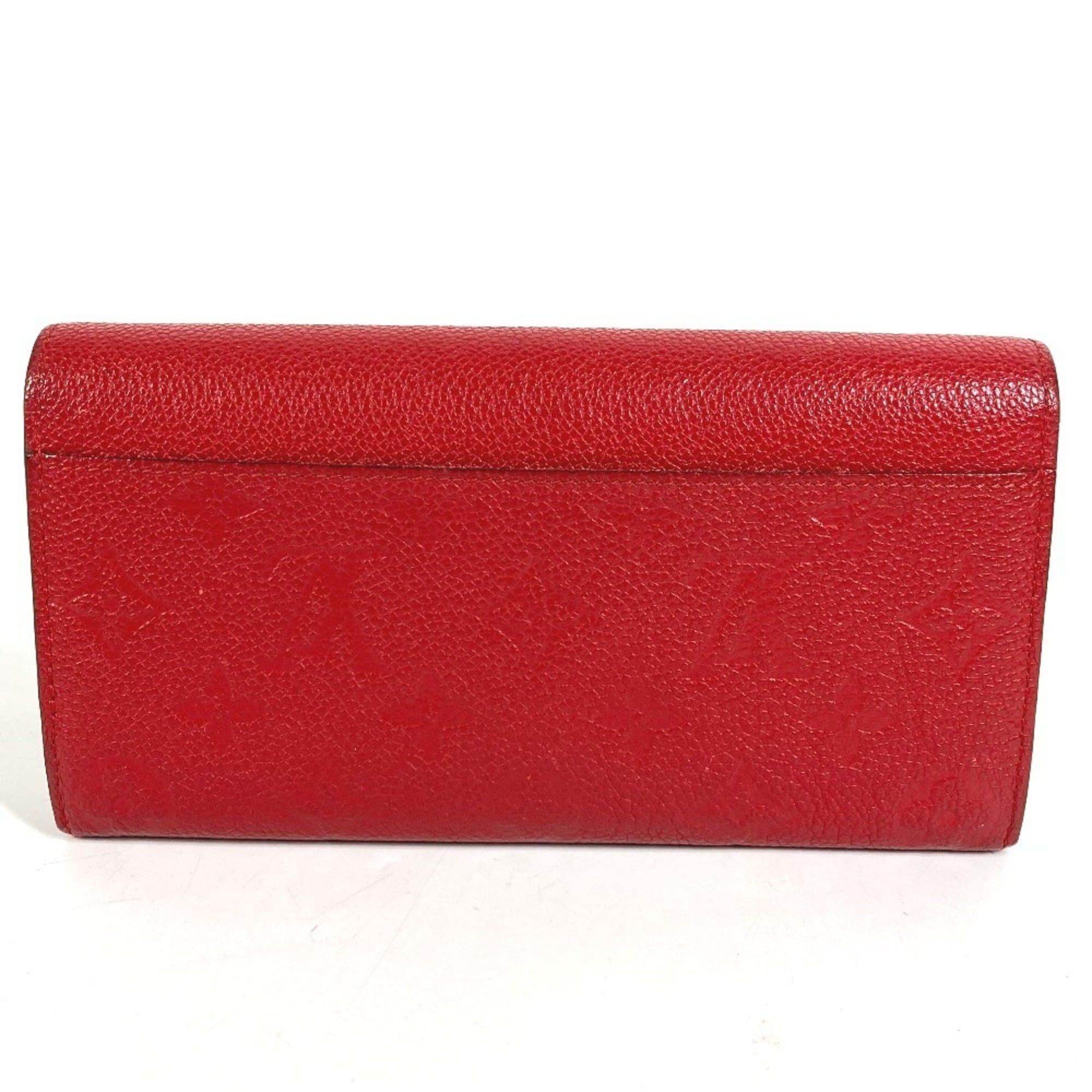 Louis Vuitton LOUIS VUITTON M61181 Monogram Empreinte Portefeuille Sarah Long Wallet Flap Leather Men's Women's Red Size ONE SIZE - 2 Thumbnail