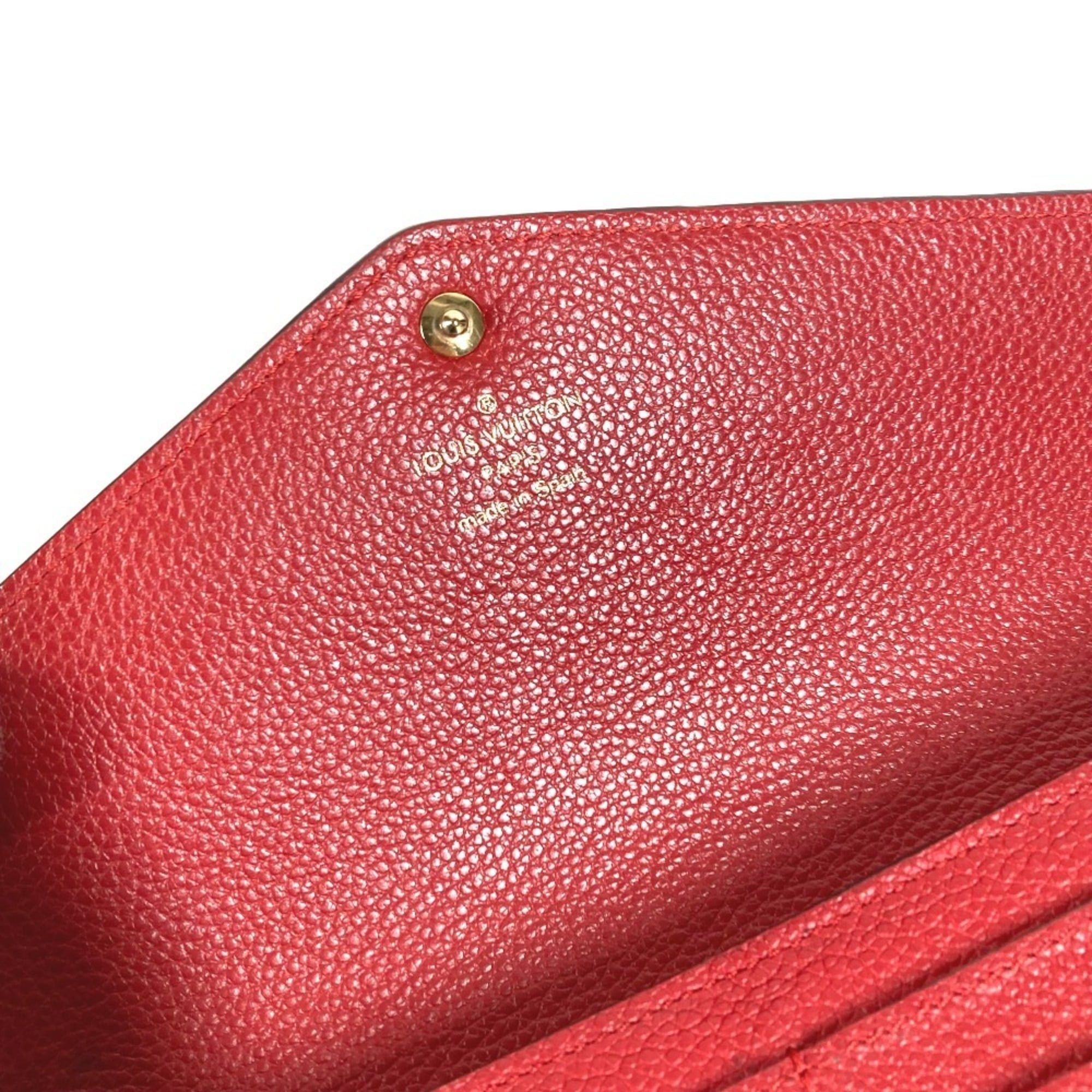 Louis Vuitton LOUIS VUITTON M61181 Monogram Empreinte Portefeuille Sarah Long Wallet Flap Leather Men's Women's Red Size ONE SIZE - 9 Thumbnail