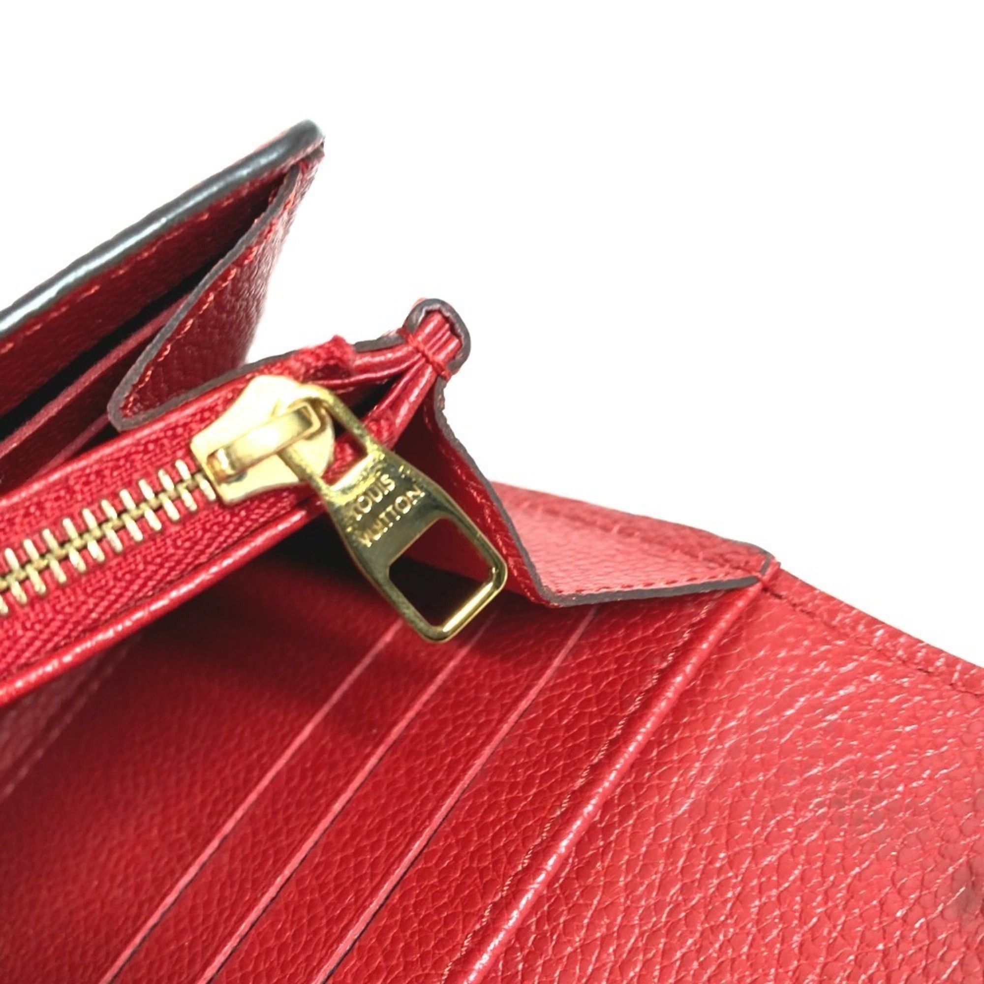 Louis Vuitton LOUIS VUITTON M61181 Monogram Empreinte Portefeuille Sarah Long Wallet Flap Leather Men's Women's Red Size ONE SIZE - 13 Thumbnail