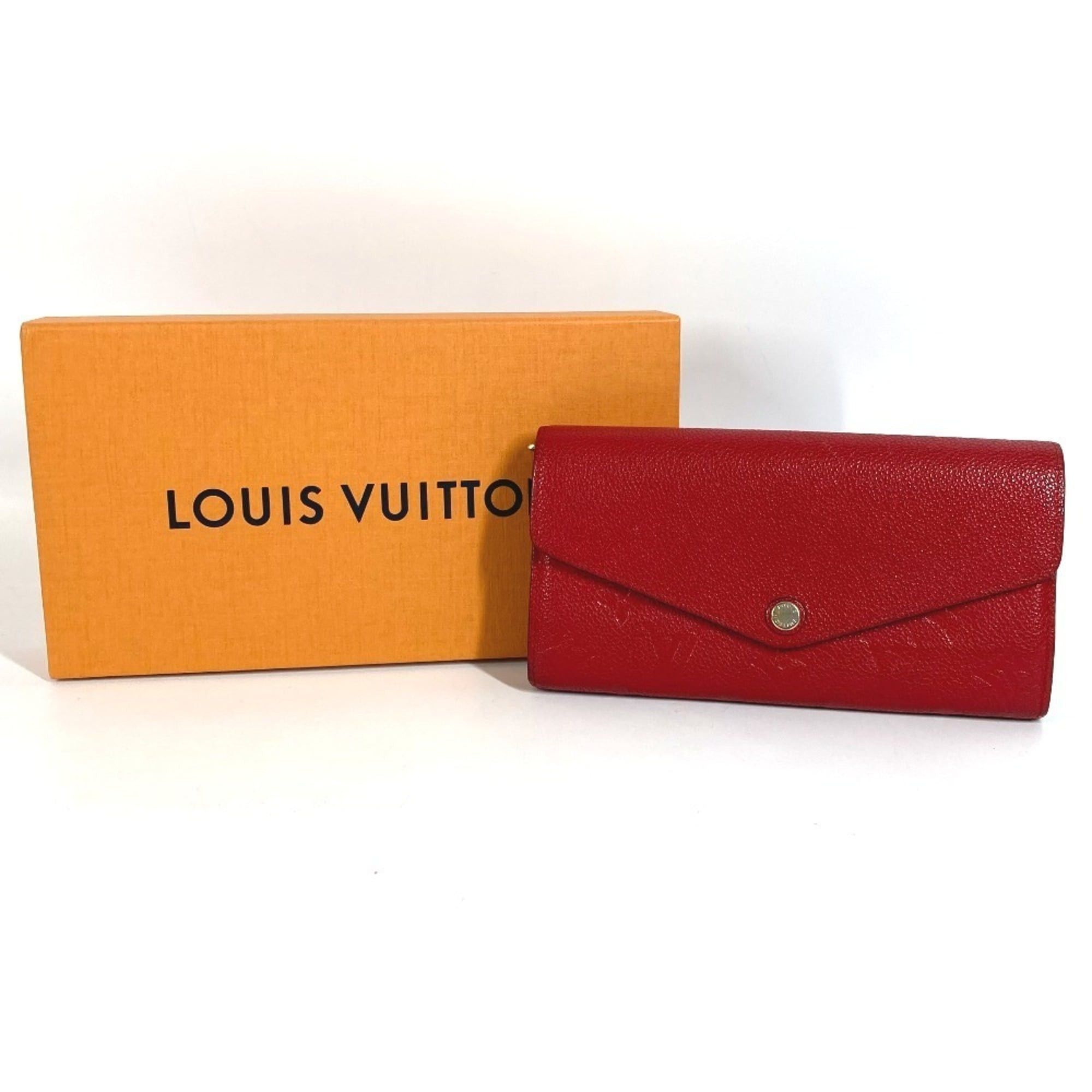 Louis Vuitton LOUIS VUITTON M61181 Monogram Empreinte Portefeuille Sarah Long Wallet Flap Leather Men's Women's Red Size ONE SIZE - 10 Thumbnail