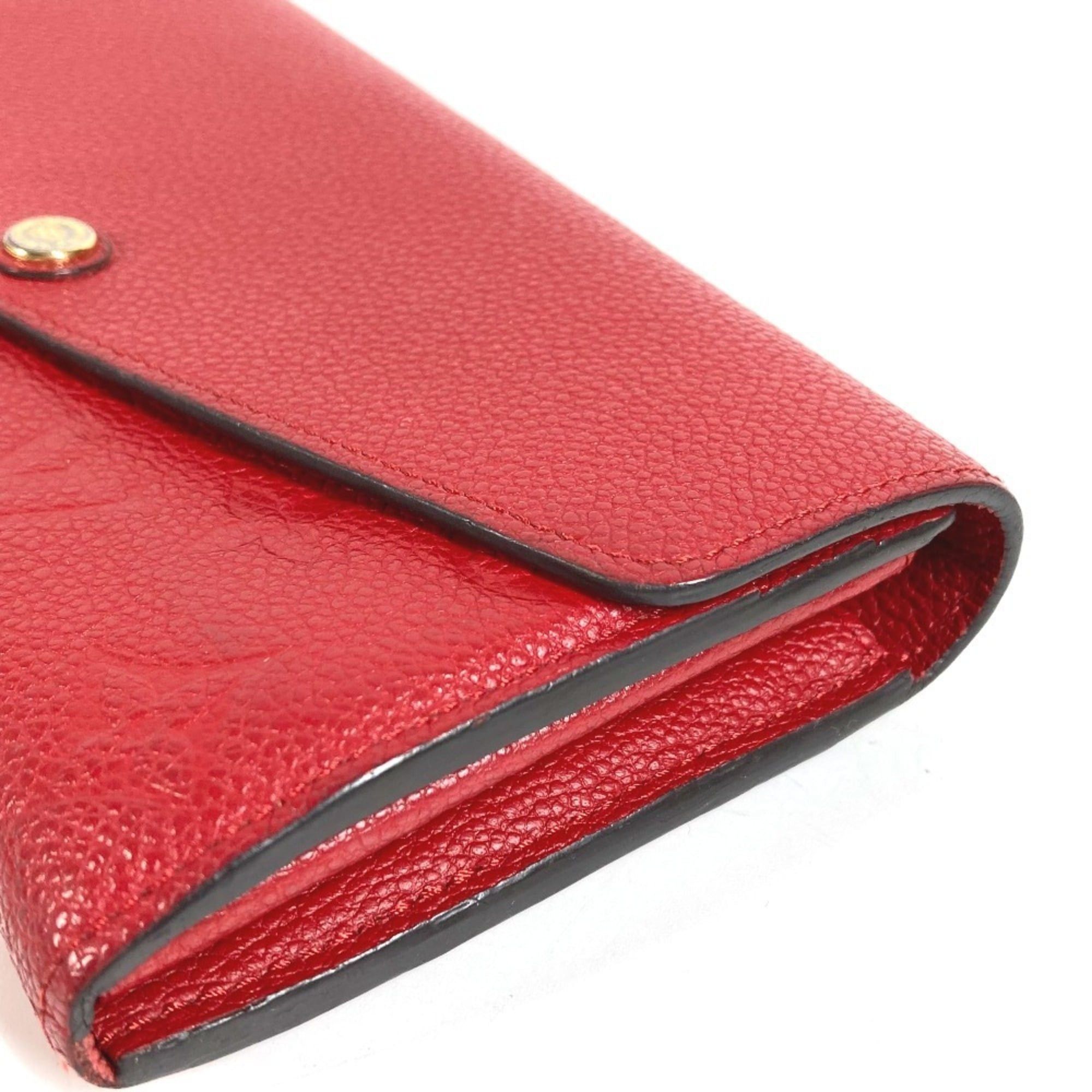 Louis Vuitton LOUIS VUITTON M61181 Monogram Empreinte Portefeuille Sarah Long Wallet Flap Leather Men's Women's Red Size ONE SIZE - 6 Thumbnail