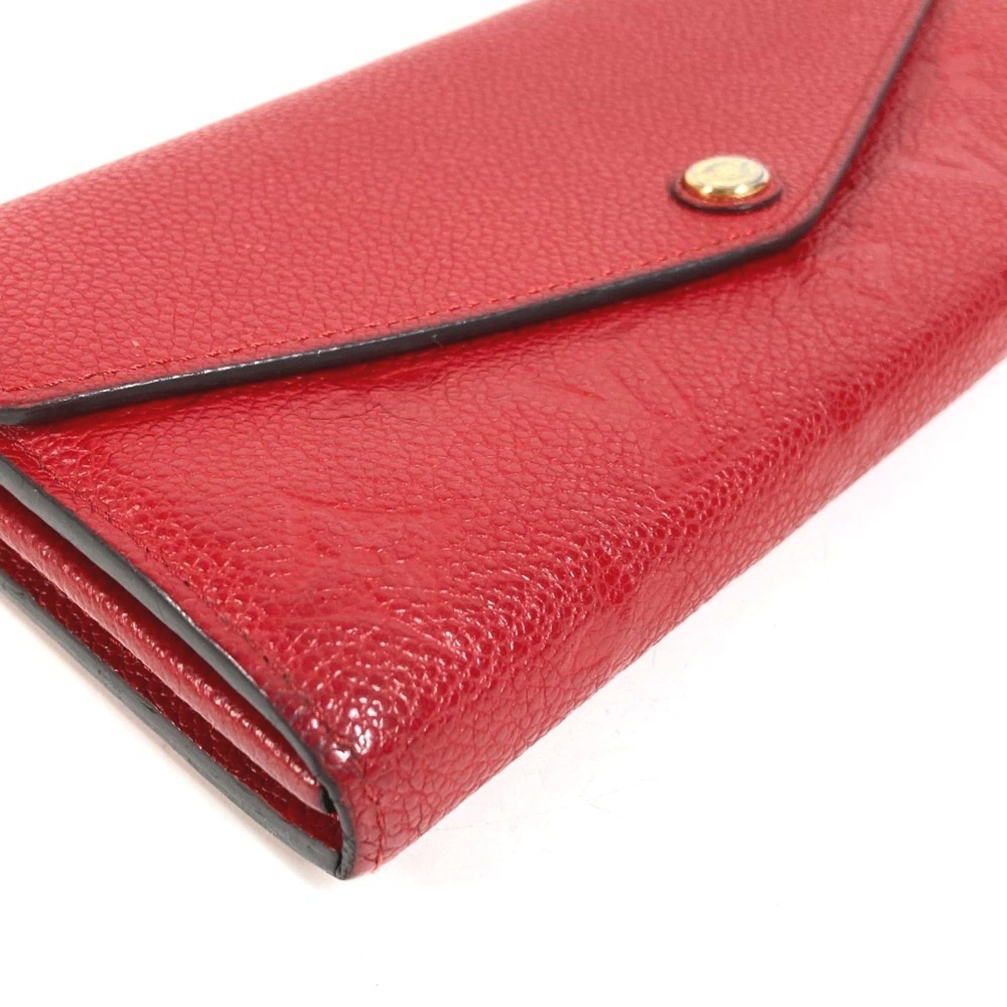 Louis Vuitton LOUIS VUITTON M61181 Monogram Empreinte Portefeuille Sarah Long Wallet Flap Leather Men's Women's Red Size ONE SIZE - 4 Thumbnail
