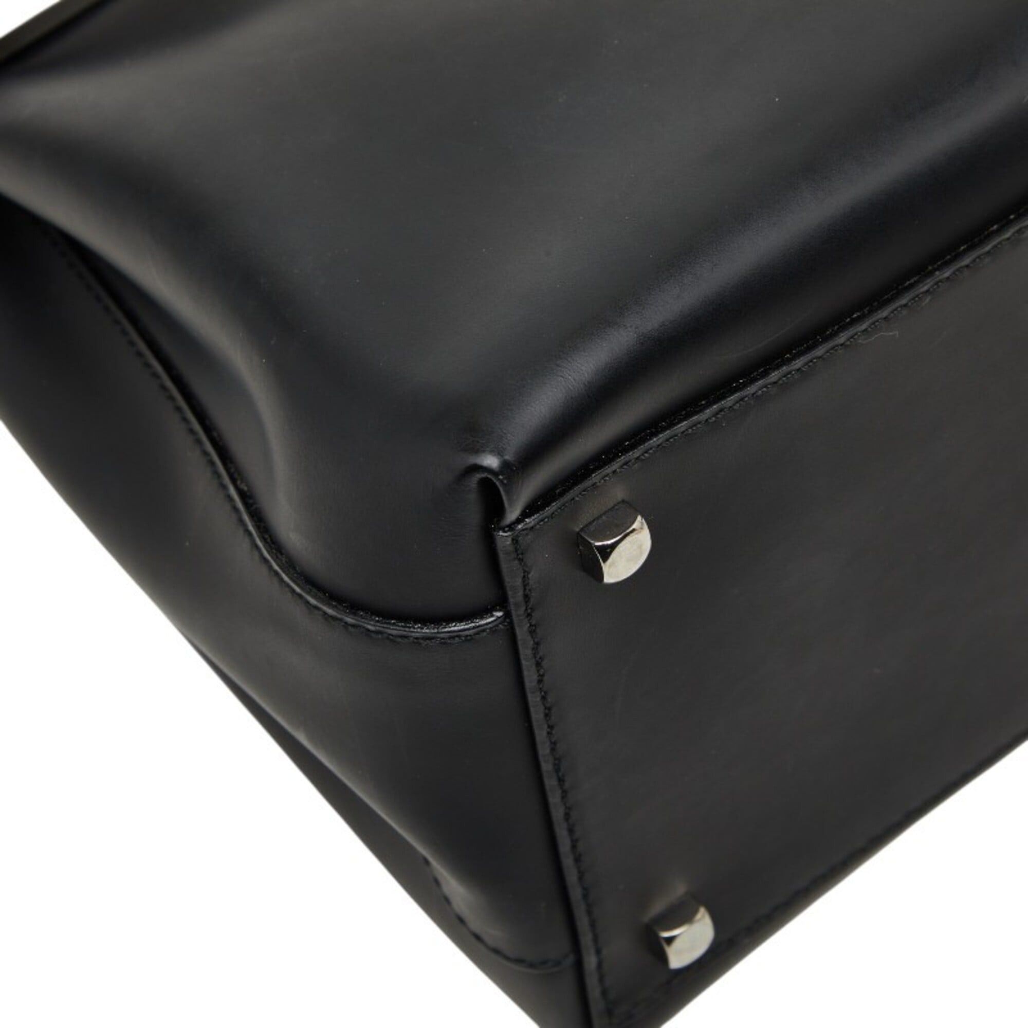 Salvatore Ferragamo Salvatore Ferragamo Gancini Handbag AQ-21 0167 Black Leather Women's Size ONE SIZE - 5 Thumbnail