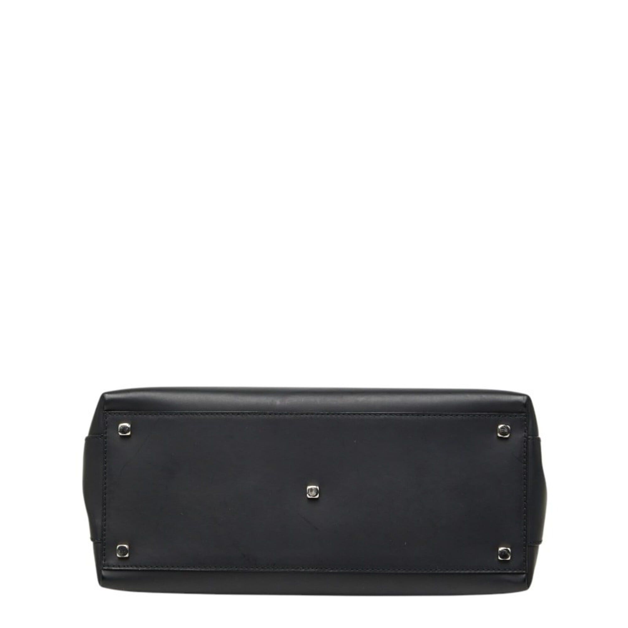 Salvatore Ferragamo Salvatore Ferragamo Gancini Handbag AQ-21 0167 Black Leather Women's Size ONE SIZE - 3 Thumbnail