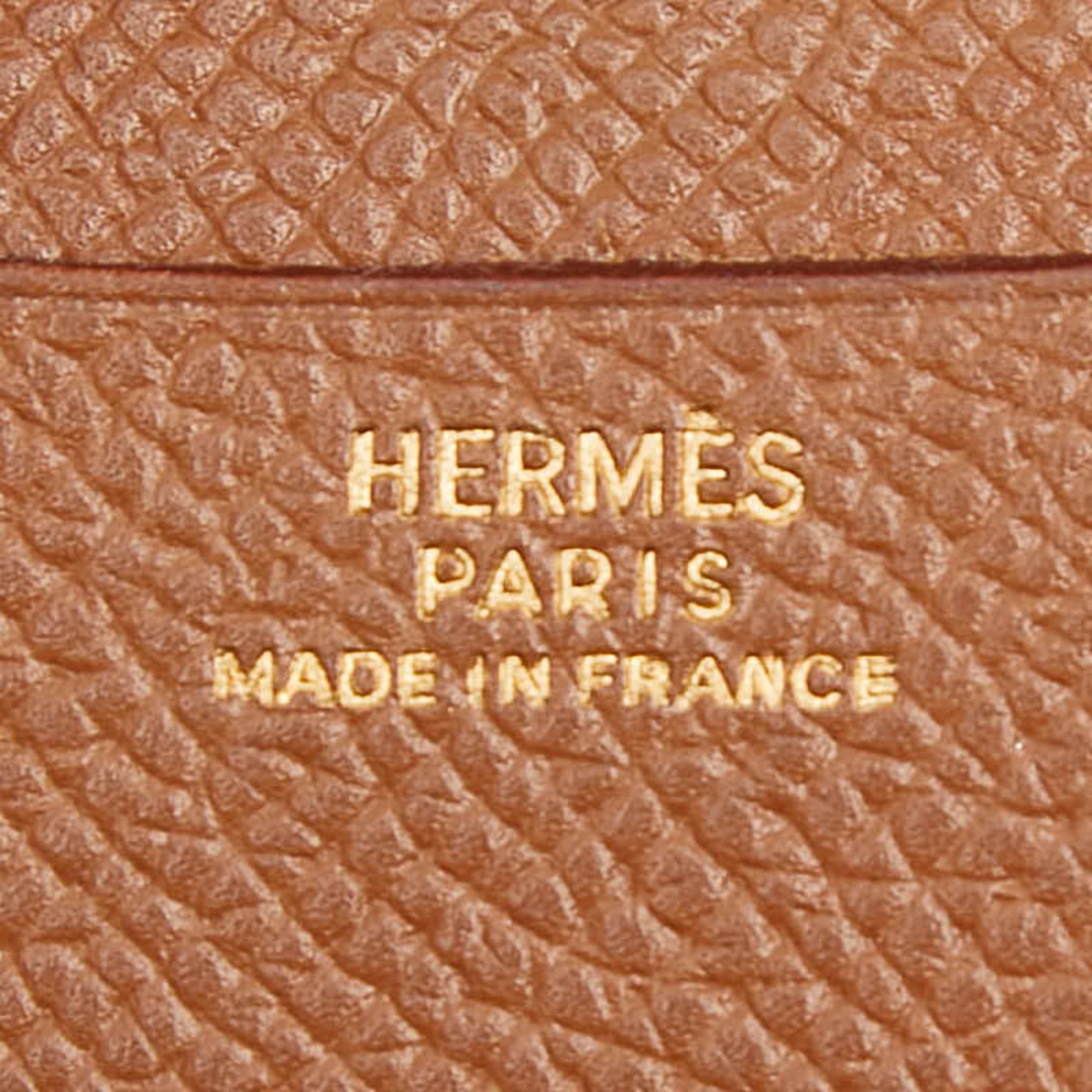 Hermes Hermes Agenda Mini Notebook Cover, Brown Courchevel Leather, Women's Size ONE SIZE - 7 Thumbnail