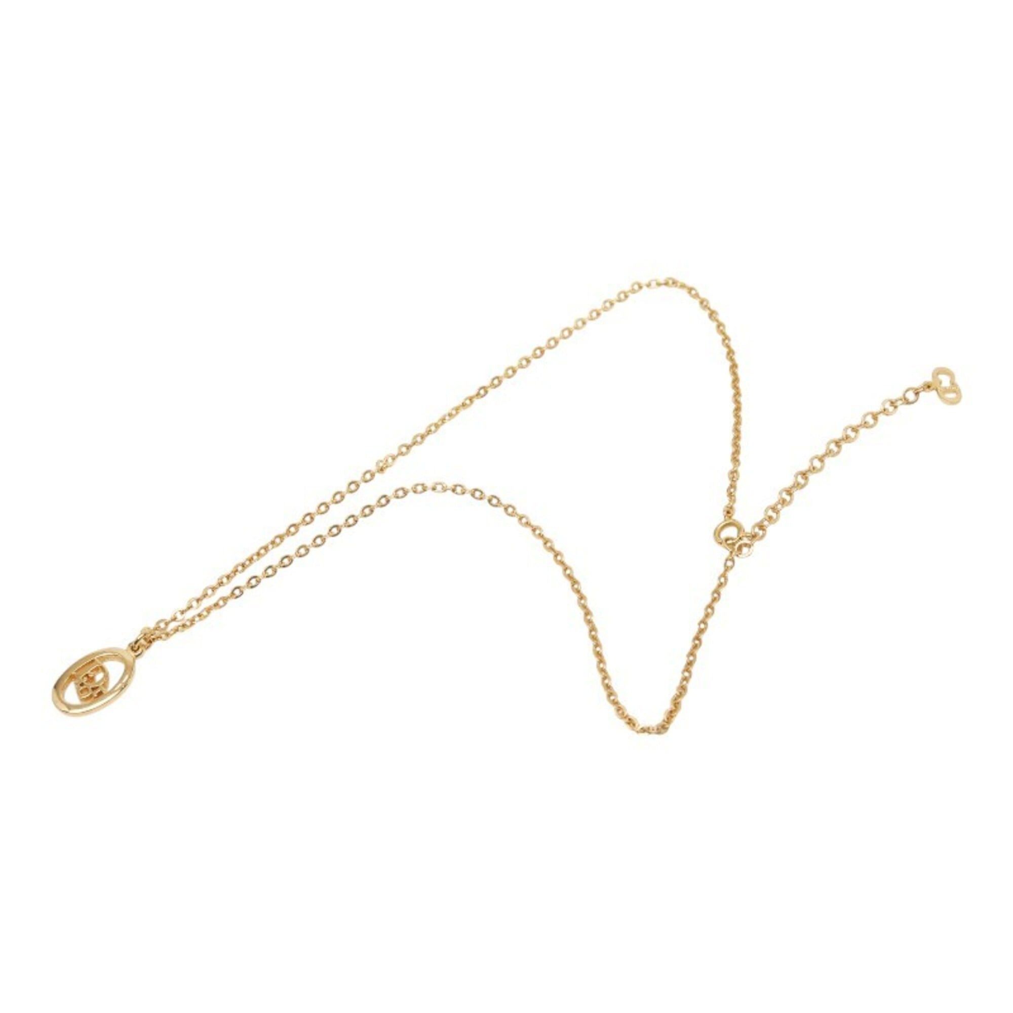 Dior Christian Dior Dior CD Logo Pendant Necklace, Gold Plated, Women's Size ONE SIZE - 4 Thumbnail
