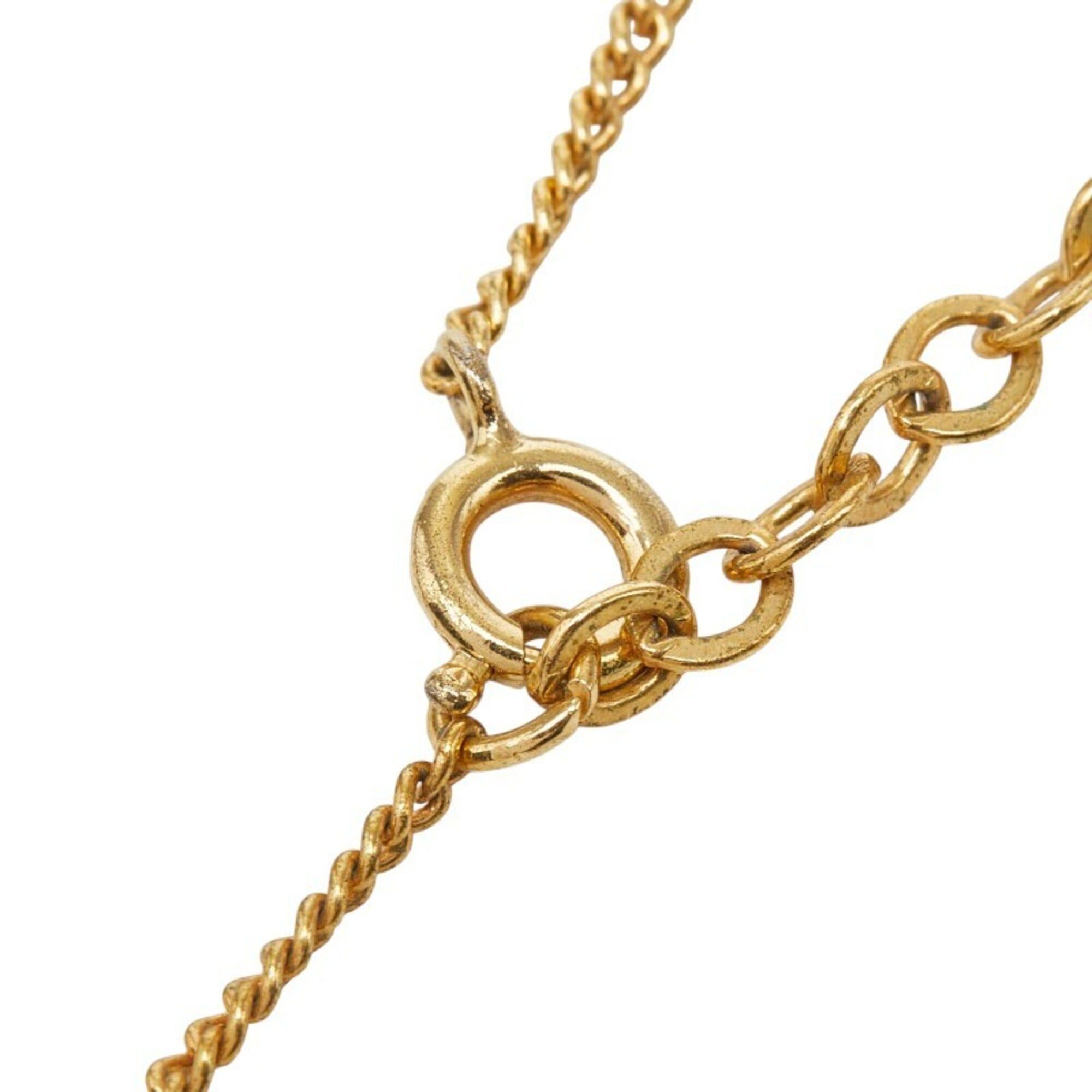 Dior Christian Dior Dior CD Logo Pendant Necklace, Gold Plated, Rhinestones, Women's. Size ONE SIZE - 5 Thumbnail