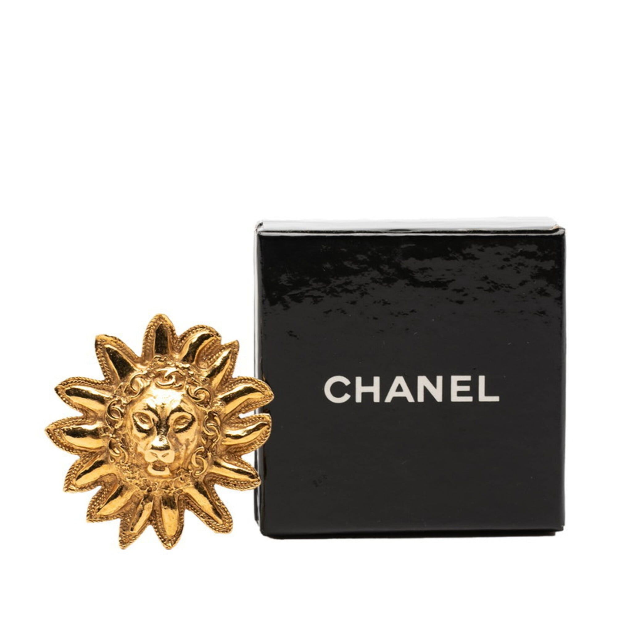 Chanel Chanel Lion Motif Vintage Brooch Gold Plated Women's CHANEL Size ONE SIZE - 4 Thumbnail