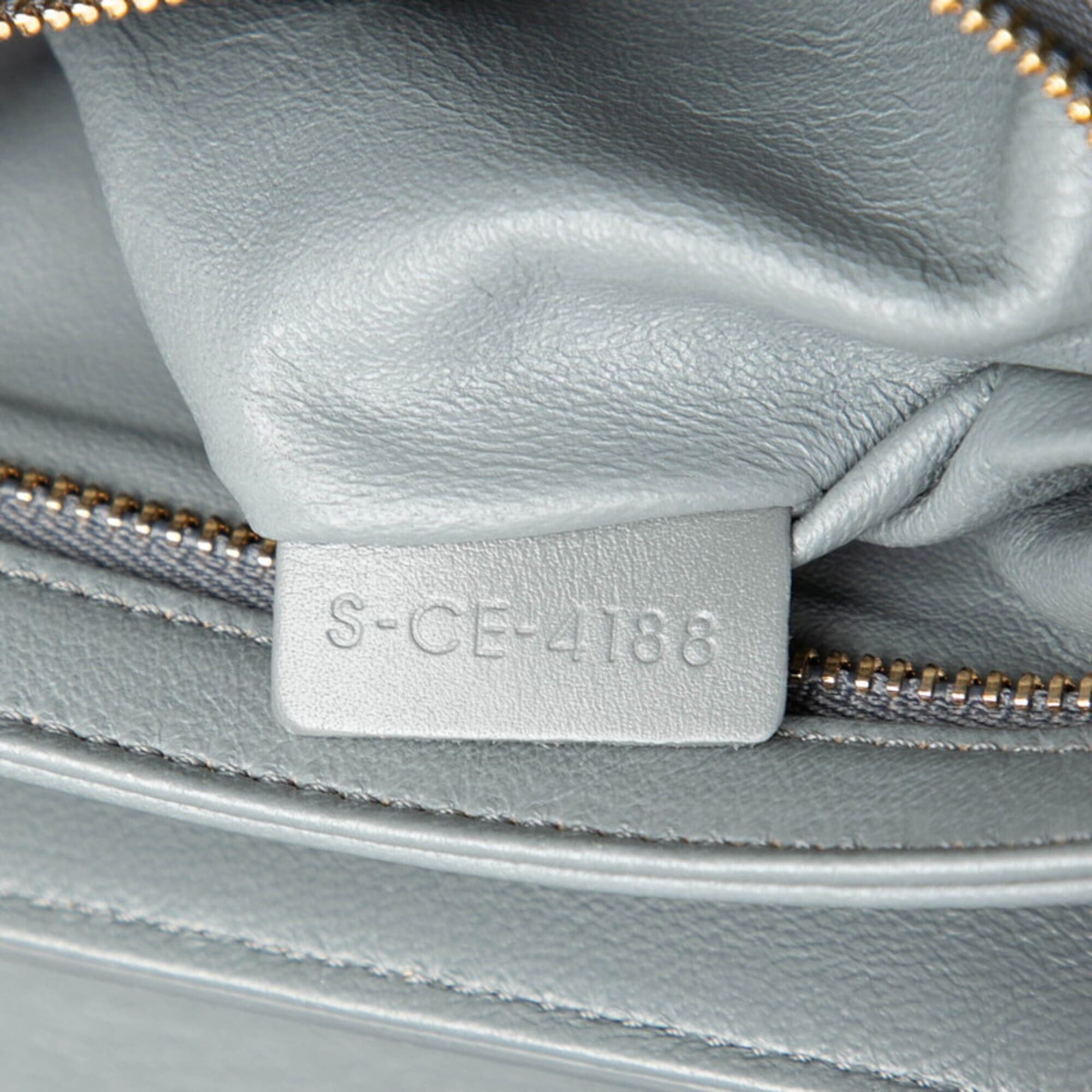Celine Celine C Medium Chain Shoulder Bag, Gray Leather, Women's Size ONE SIZE - 5 Thumbnail