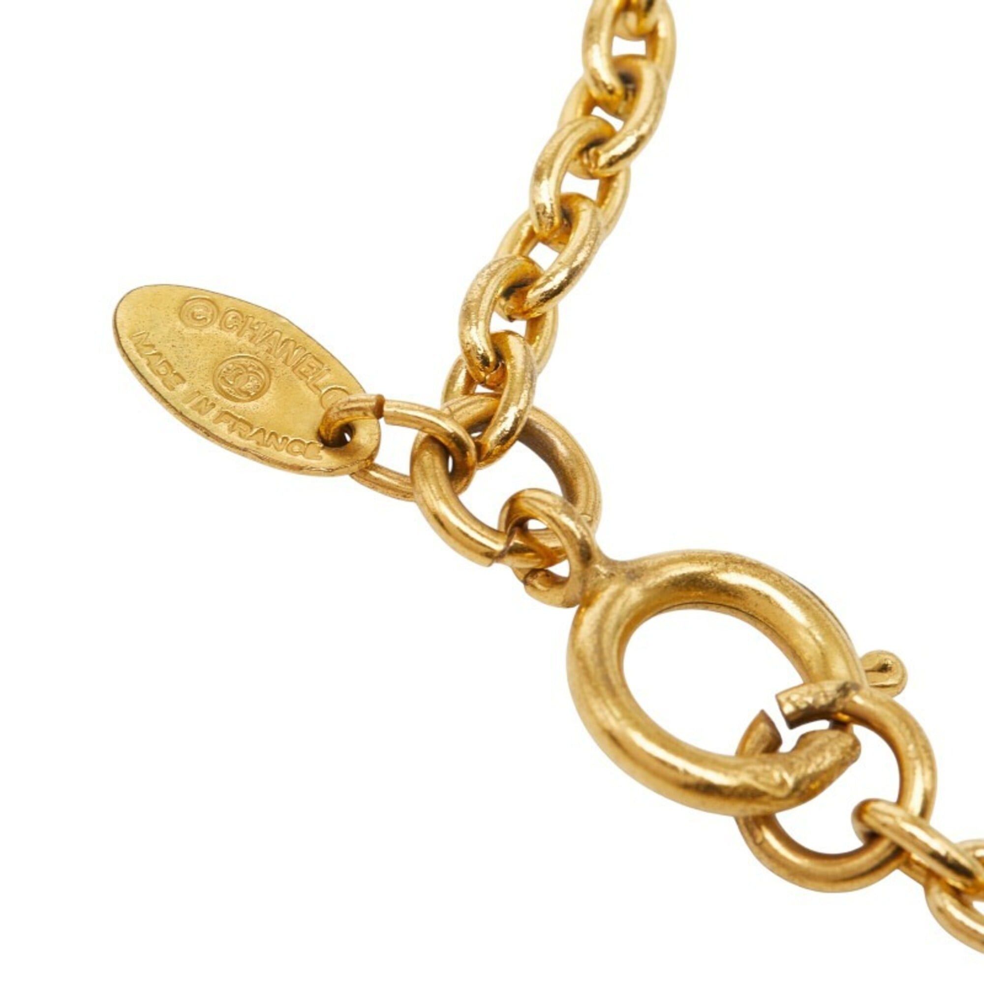 Chanel Chanel Coco Mark Matelassé Chain Pendant Necklace, Gold Plated, Women's. Size ONE SIZE - 6 Thumbnail