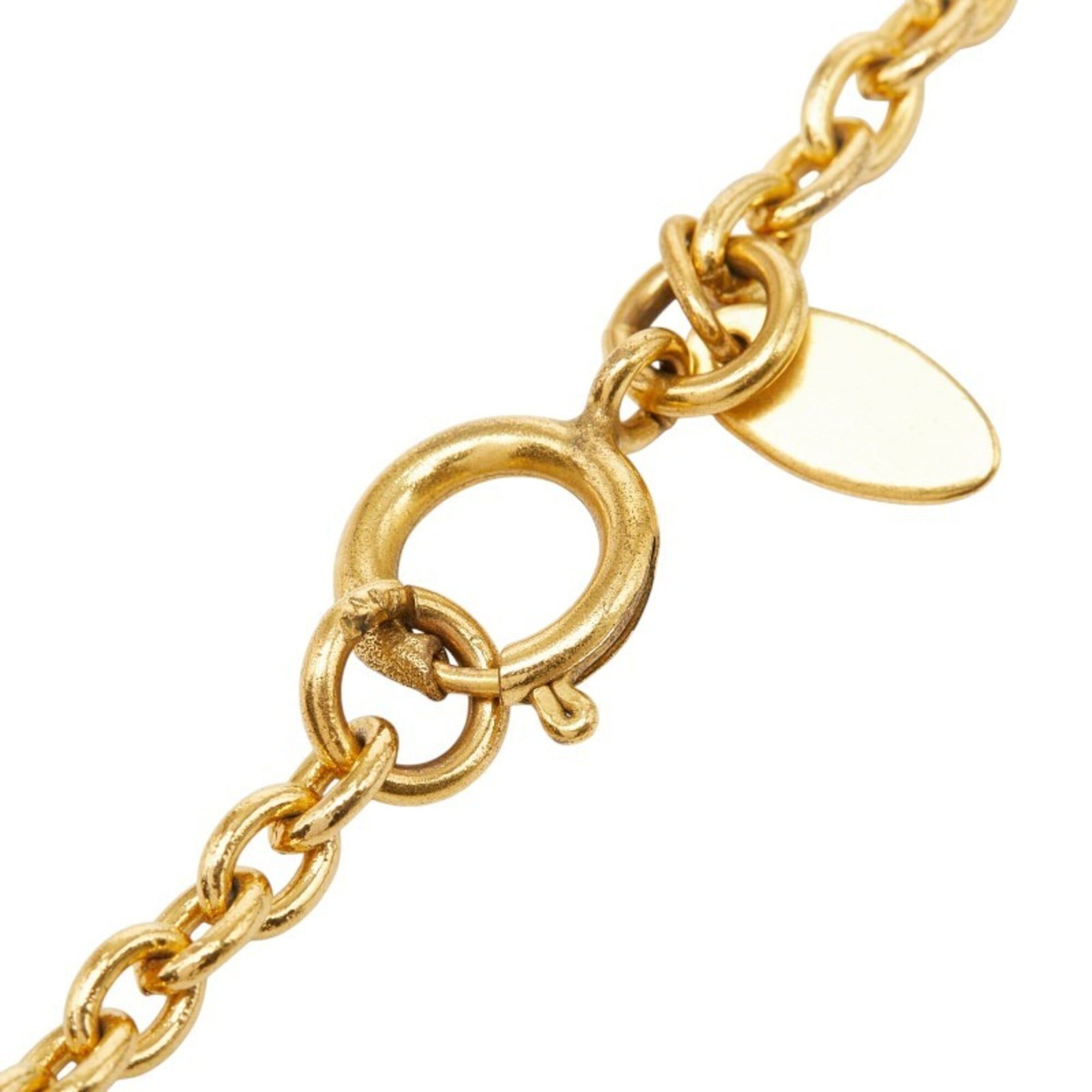 Chanel Chanel Coco Mark Matelassé Chain Pendant Necklace, Gold Plated, Women's. Size ONE SIZE - 5 Thumbnail