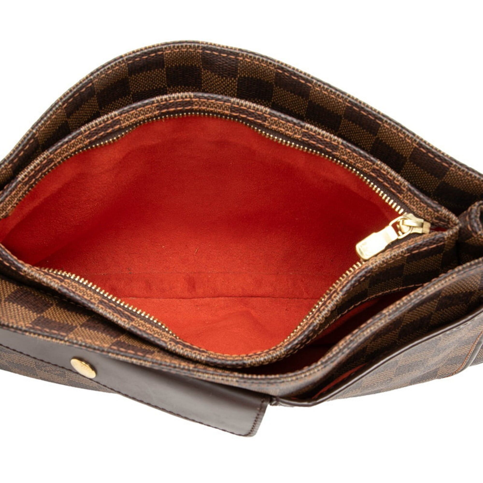 Louis Vuitton Louis Vuitton Damier Aubagne One-Shoulder Bag N51129 Brown Leather Women's LOUIS VUITTON Size ONE SIZE - 5 Thumbnail