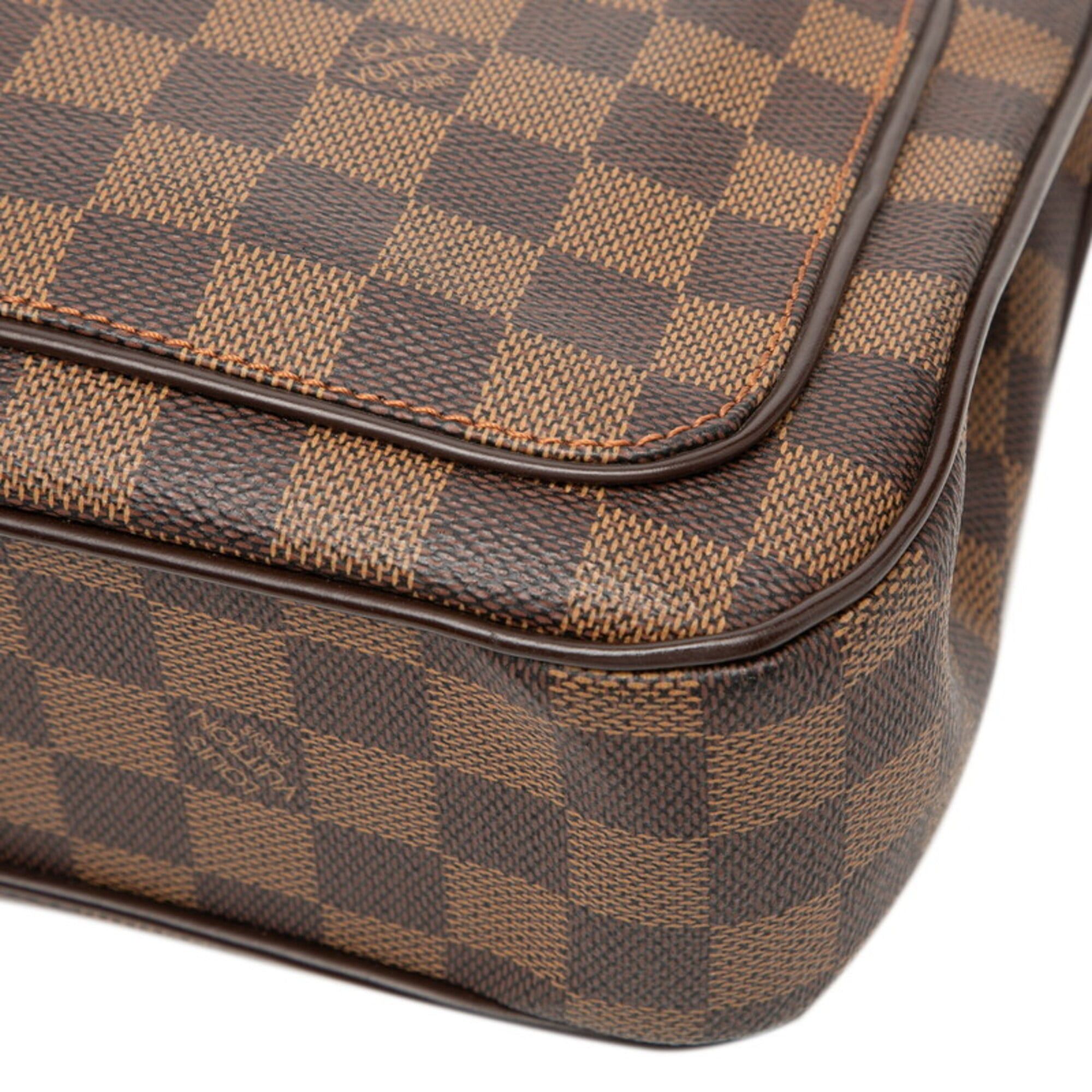 Louis Vuitton Louis Vuitton Damier Aubagne One-Shoulder Bag N51129 Brown Leather Women's LOUIS VUITTON Size ONE SIZE - 4 Thumbnail