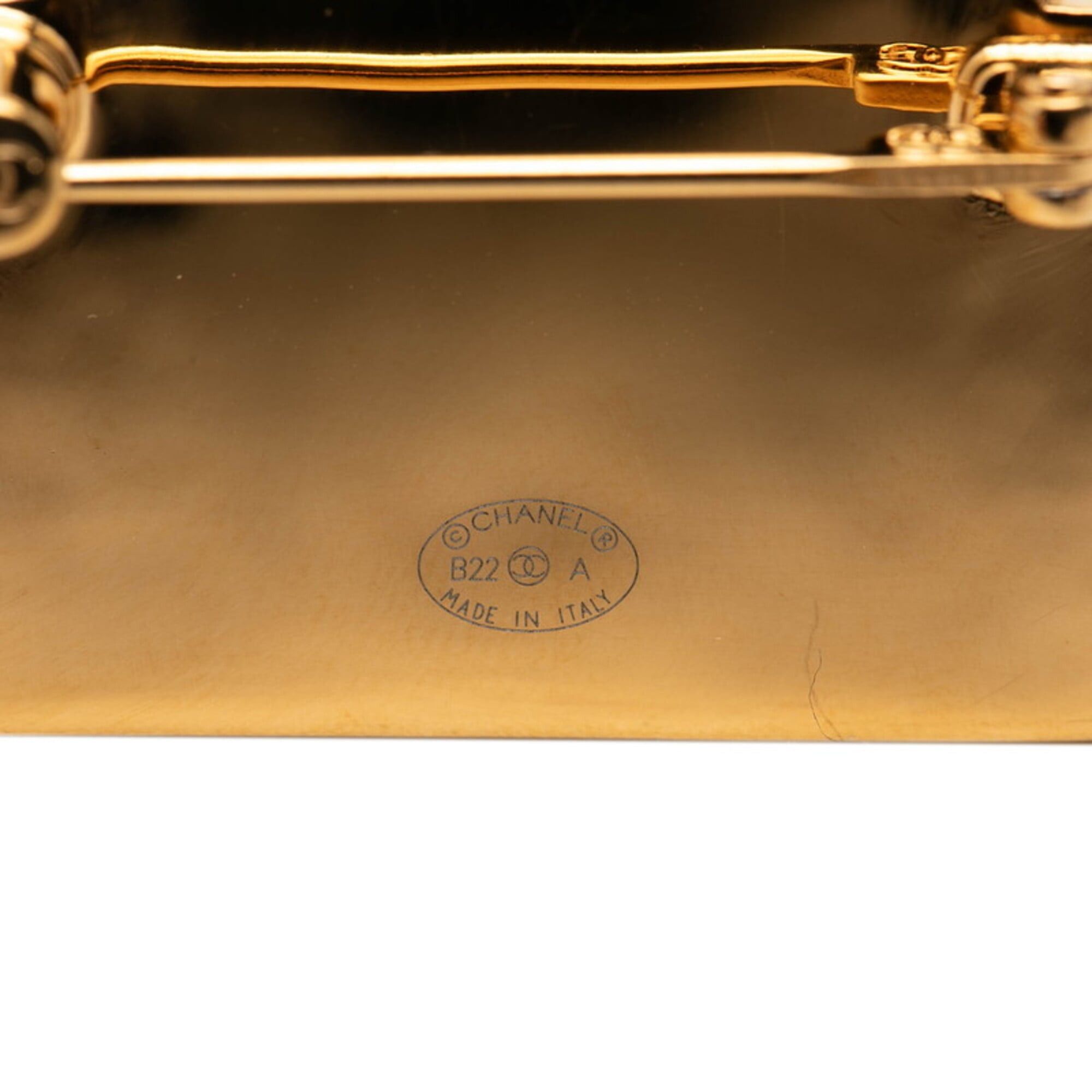 Chanel Chanel Coco Mark Rue Cambon Brooch, 22A stamp, Gold Plated, Women's CHANEL Size ONE SIZE - 3 Thumbnail