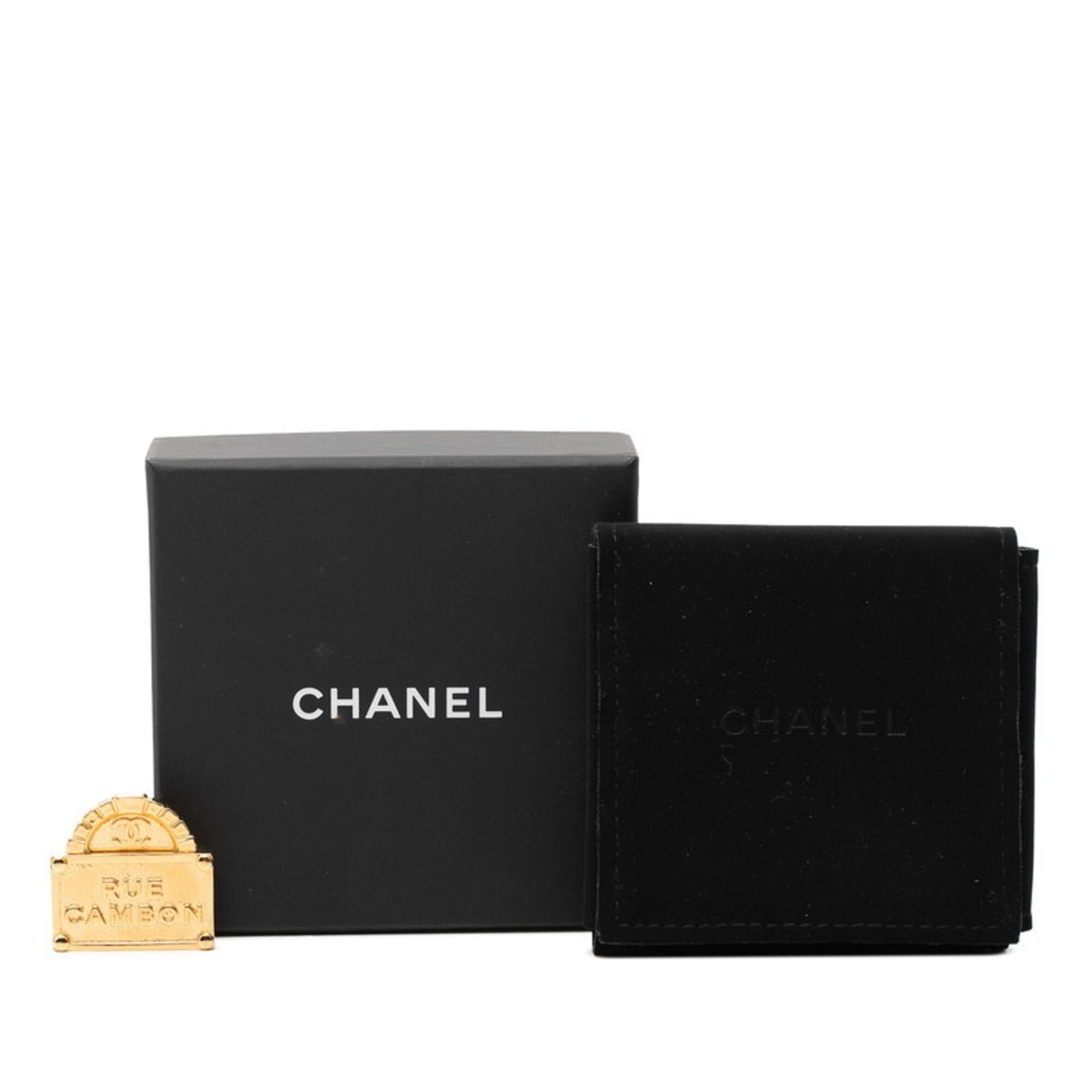 Chanel Chanel Coco Mark Rue Cambon Brooch, 22A stamp, Gold Plated, Women's CHANEL Size ONE SIZE - 4 Thumbnail