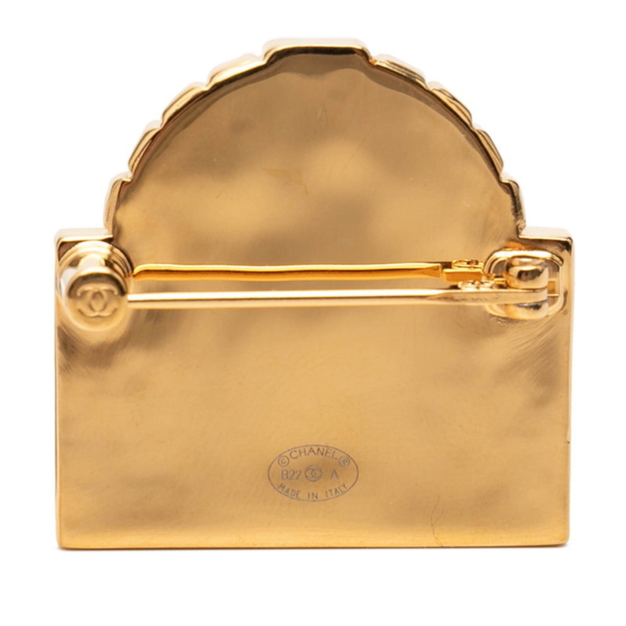Chanel Chanel Coco Mark Rue Cambon Brooch, 22A stamp, Gold Plated, Women's CHANEL Size ONE SIZE - 2 Thumbnail