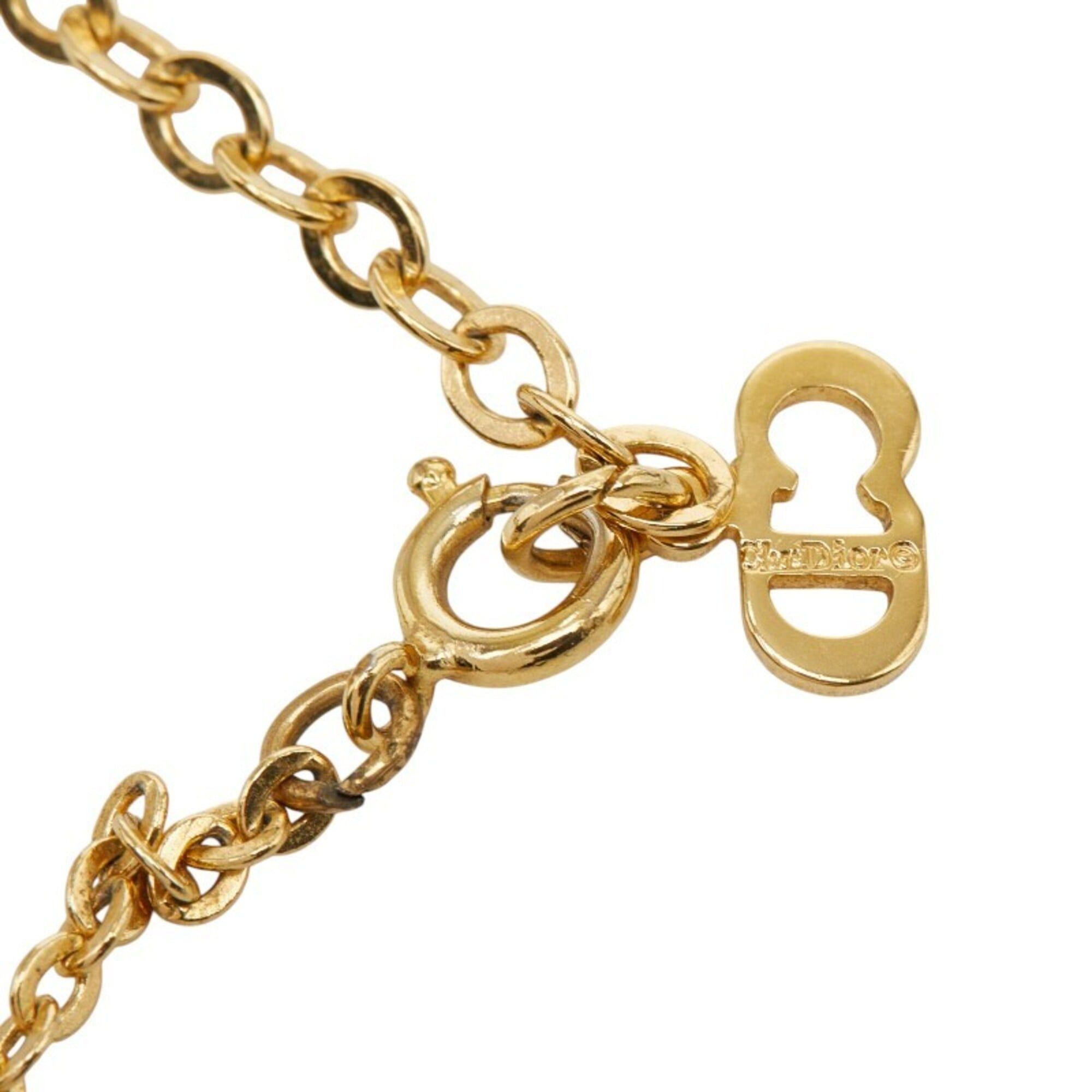 Dior Christian Dior Dior Vintage Logo Necklace, Gold Plated, Women's Size ONE SIZE - 4 Thumbnail