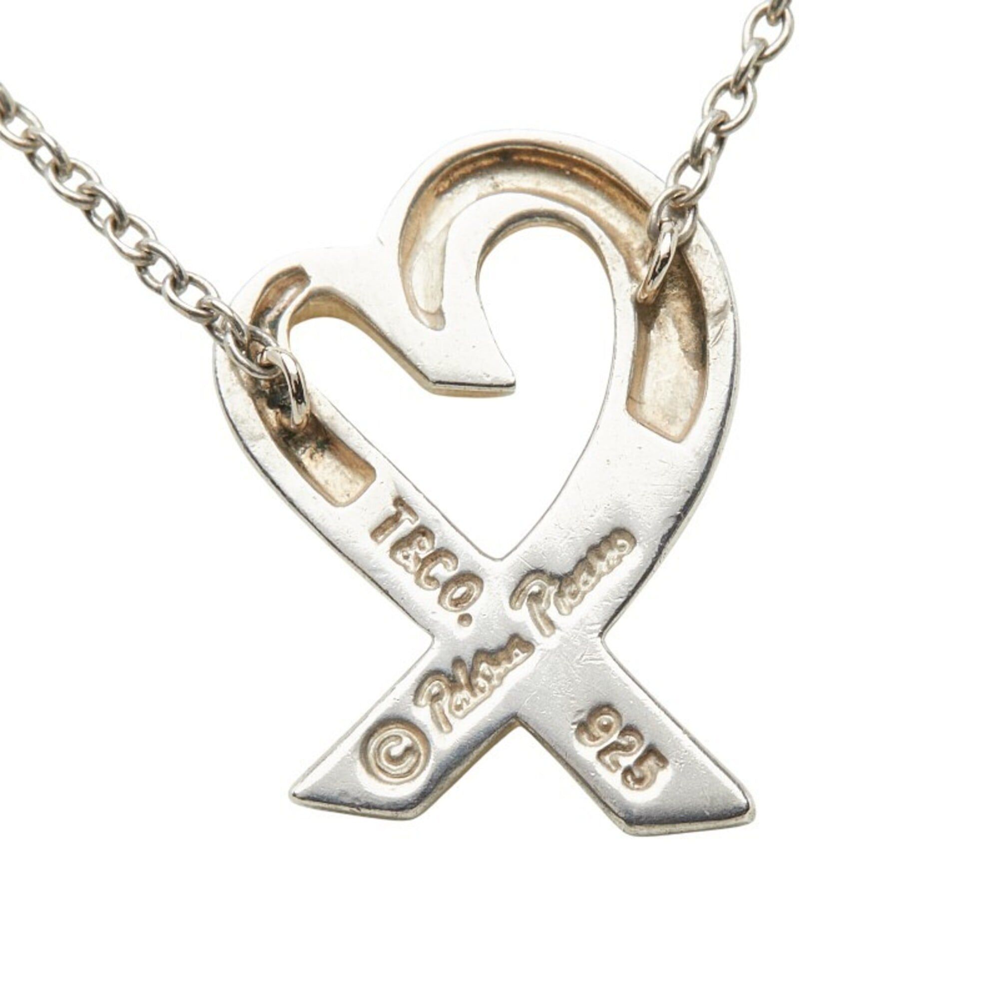 Tiffany & Co. Tiffany & Co. Paloma Picasso Loving Heart Necklace, SV925 Silver, Women's. Size ONE SIZE - 3 Thumbnail