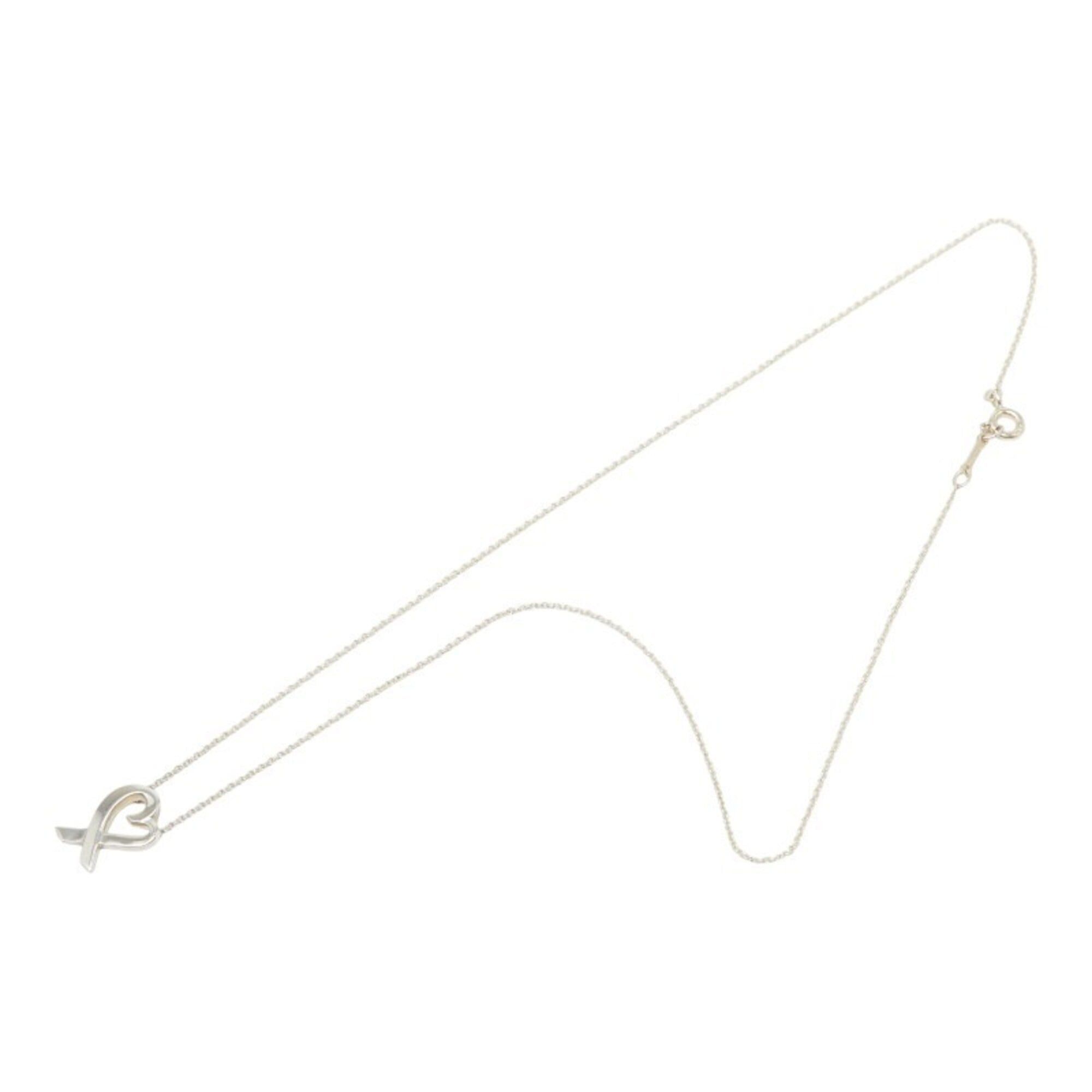 Tiffany & Co. Tiffany & Co. Paloma Picasso Loving Heart Necklace, SV925 Silver, Women's. Size ONE SIZE - 4 Thumbnail